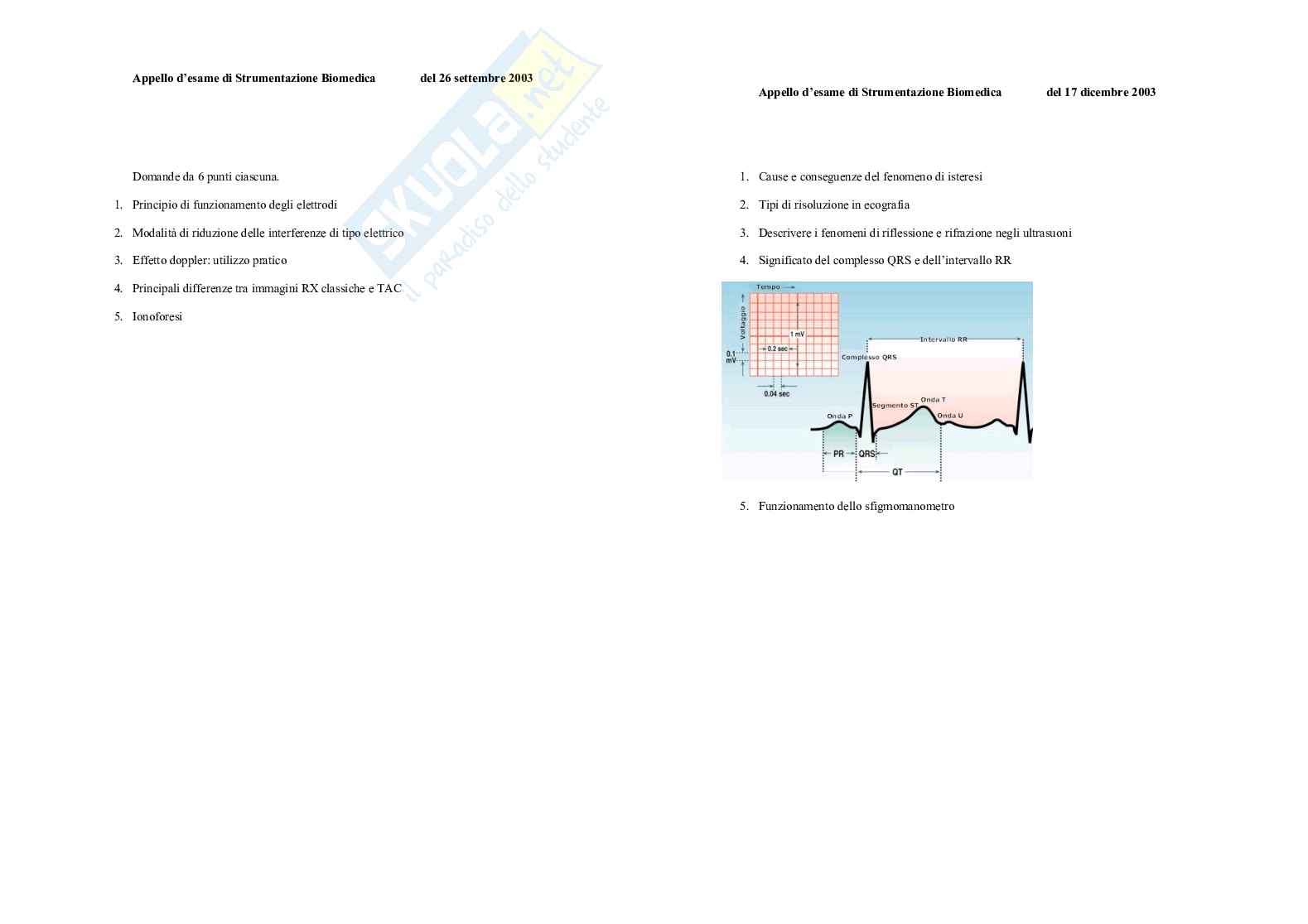 Esame Strumentazione biomedica Pag. 2