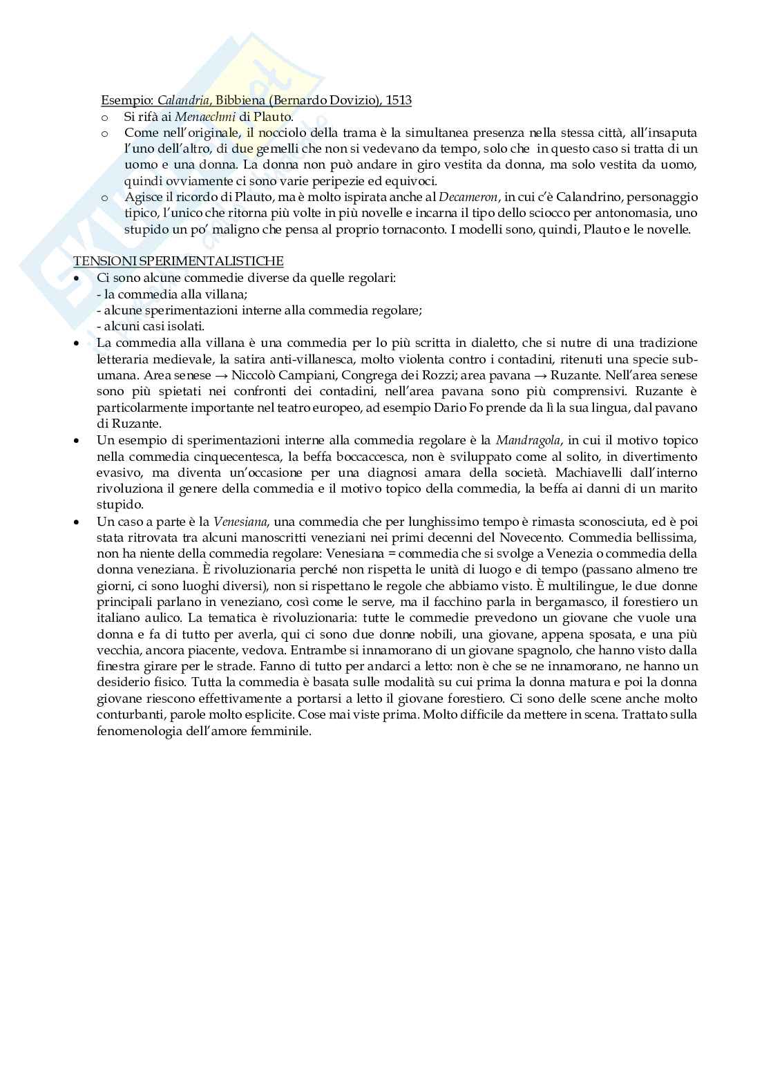Riassunto esame Storia della drammaturgia, Prof. Scannapieco Anna, libro consigliato Nuovo manuale di storia del teatro, Alonge Pag. 21