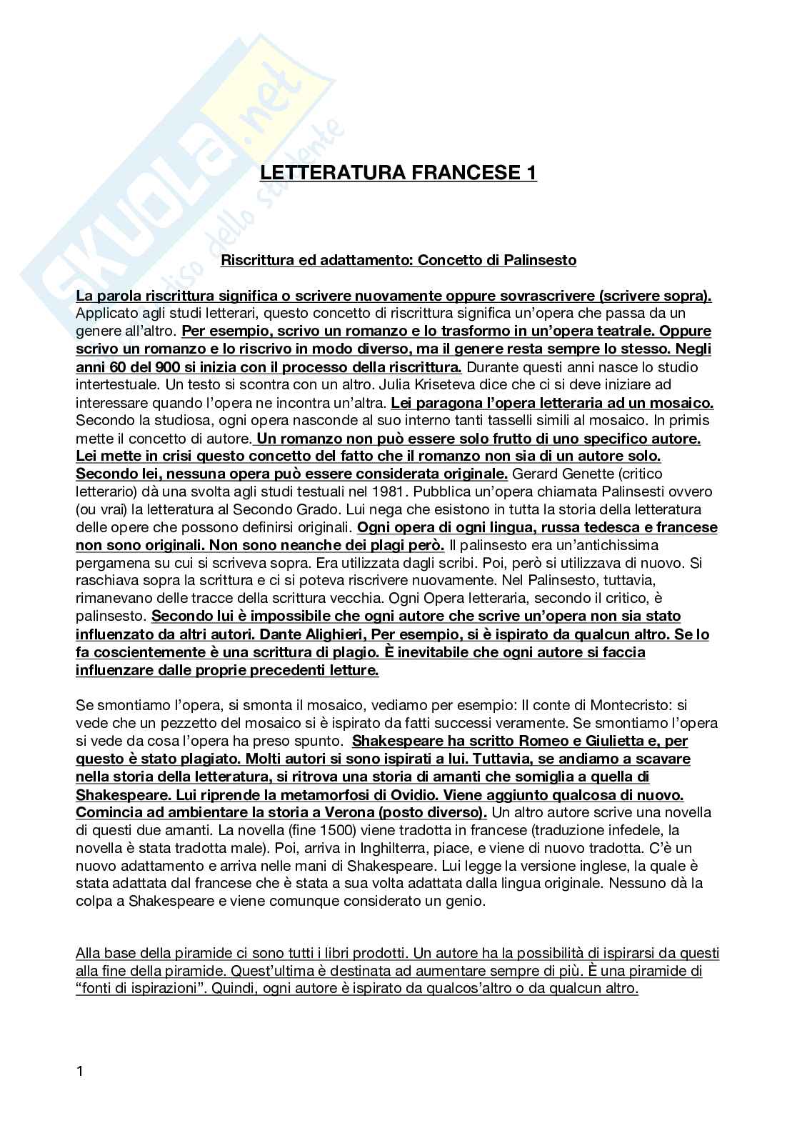 Letteratura francese  Pag. 2