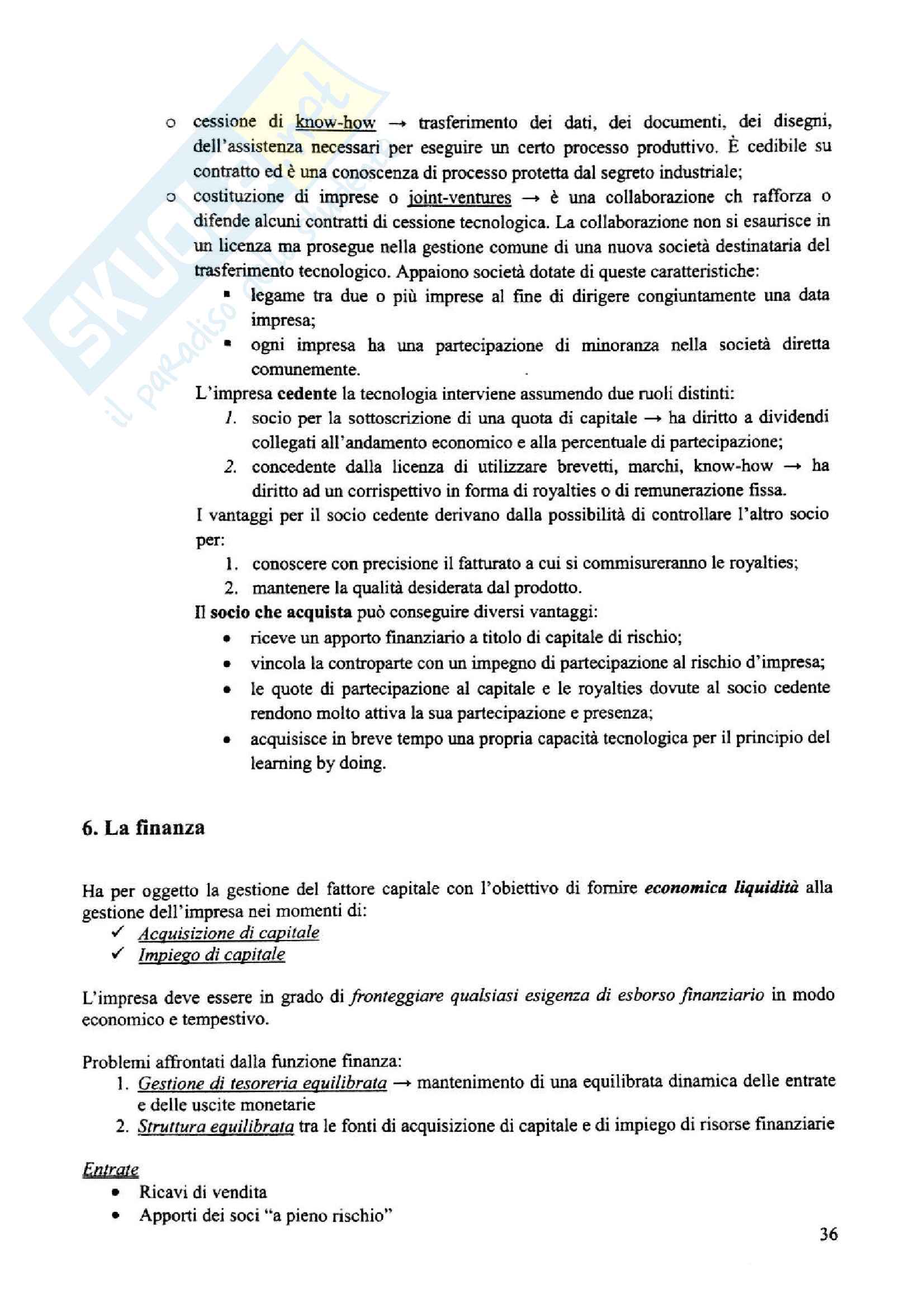 Appunti di economia aziendale, prof. Biancone Pag. 36