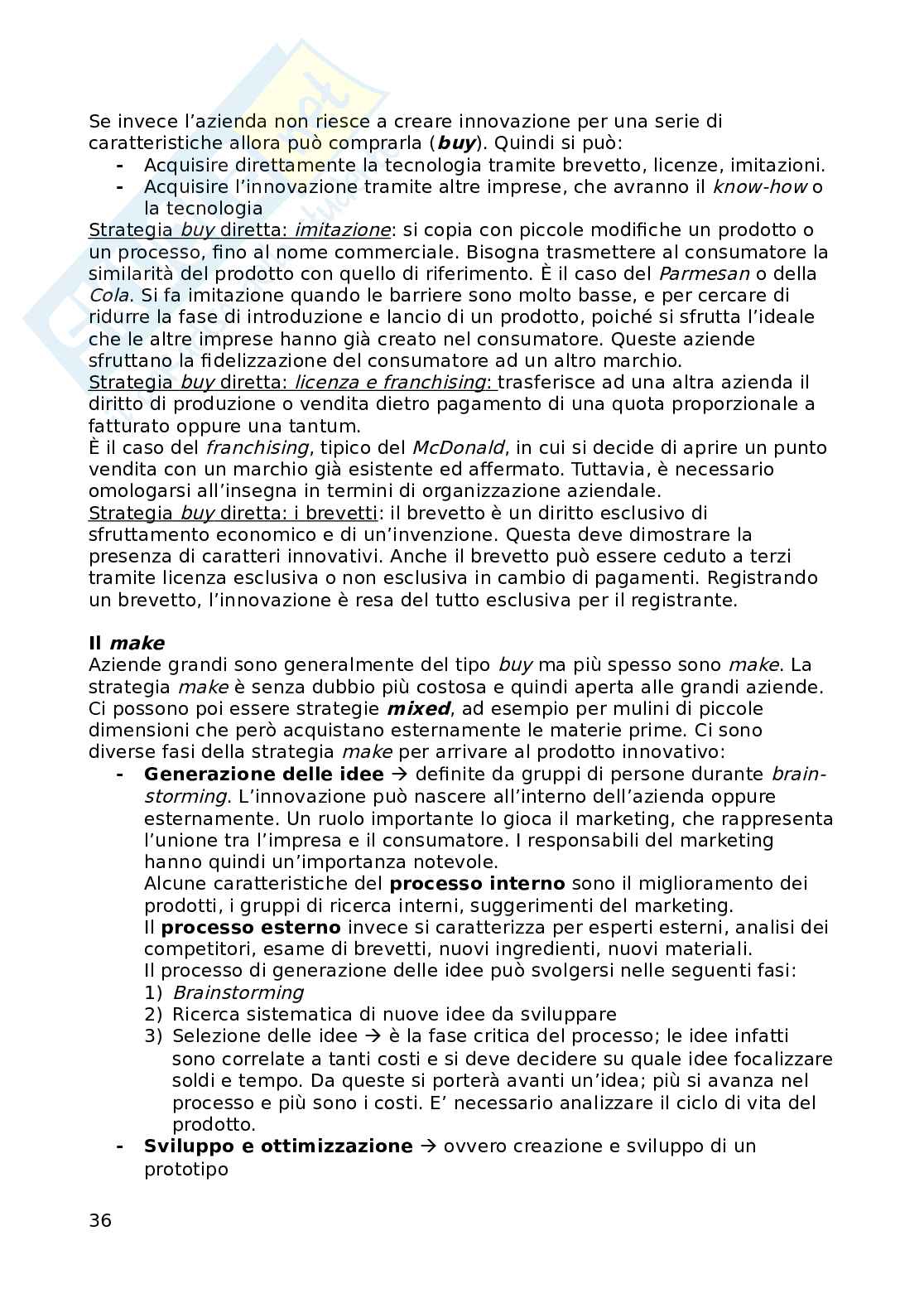 Riassunto - Economia e gestione dell'innovazione nell'industria alimentare Pag. 36