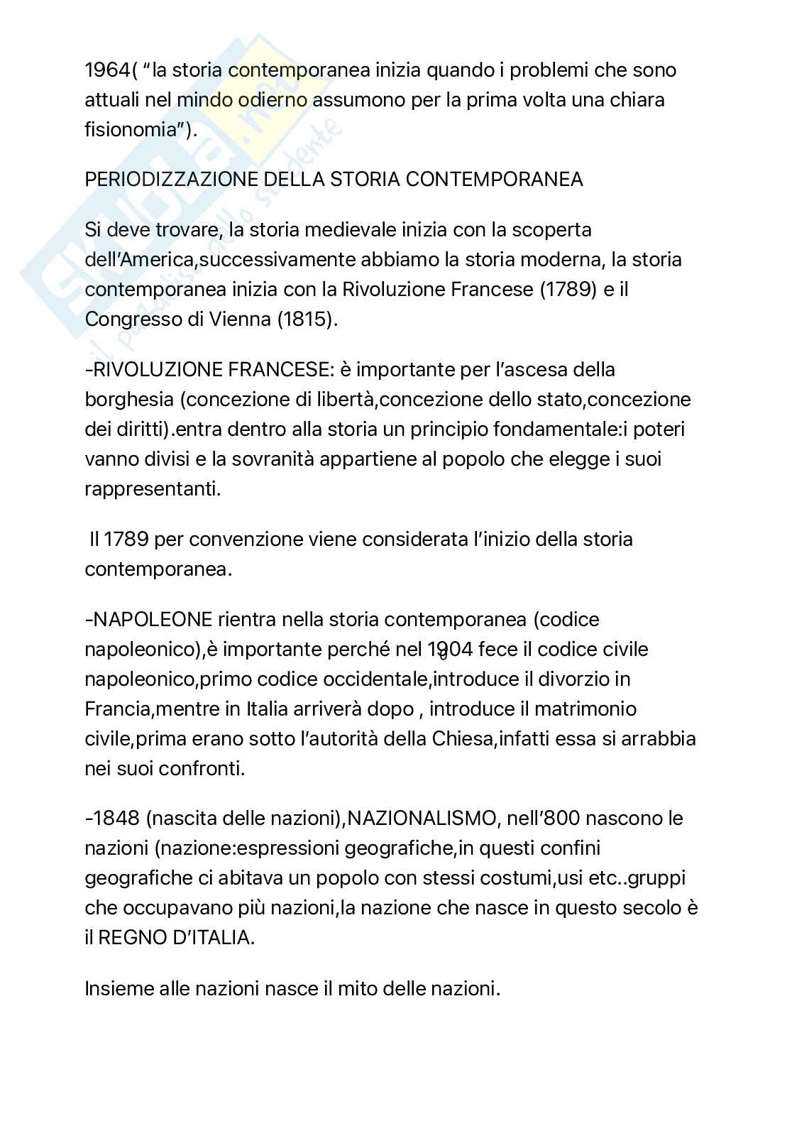 Storia contemporanea  Pag. 2