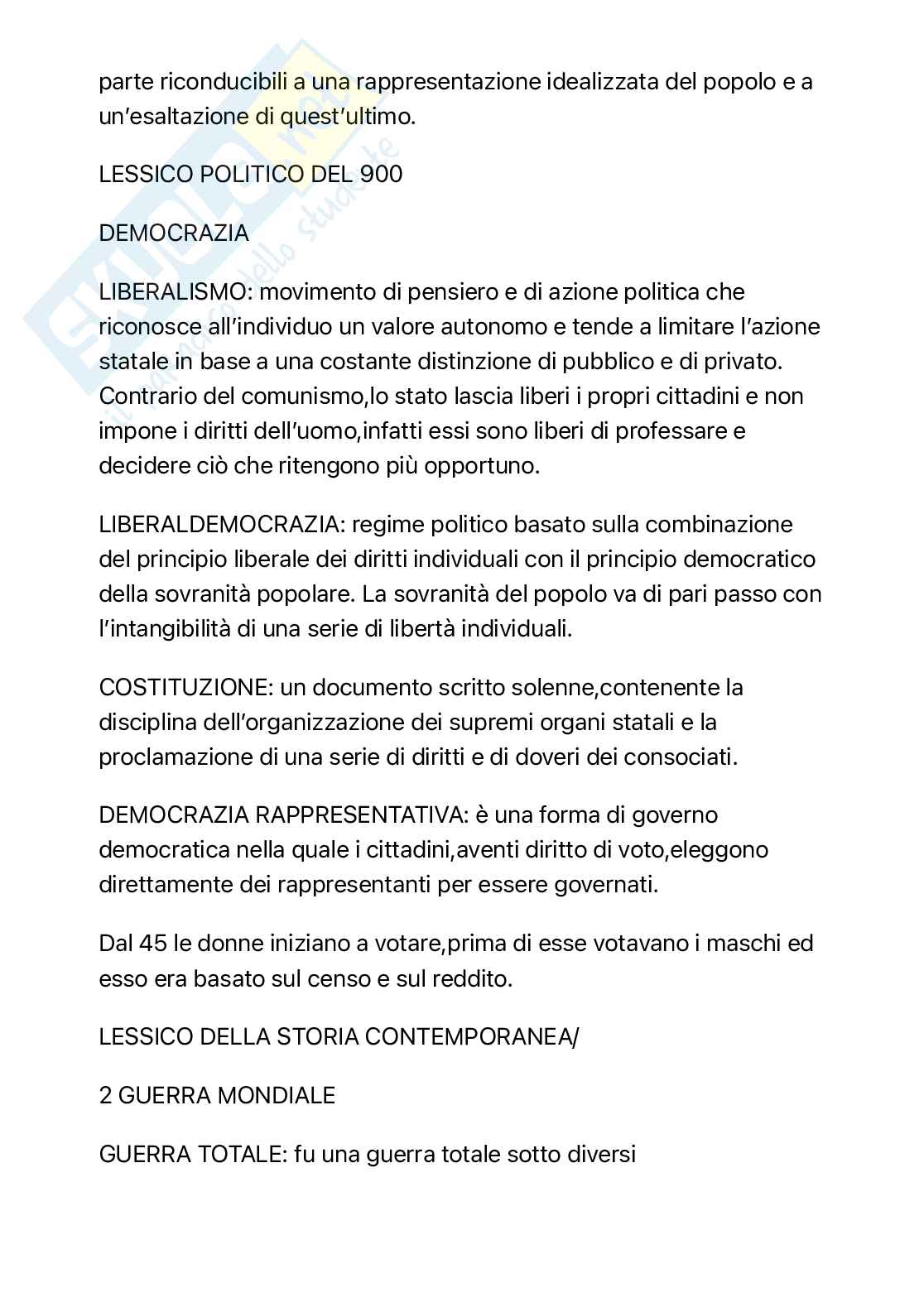 Storia contemporanea  Pag. 6