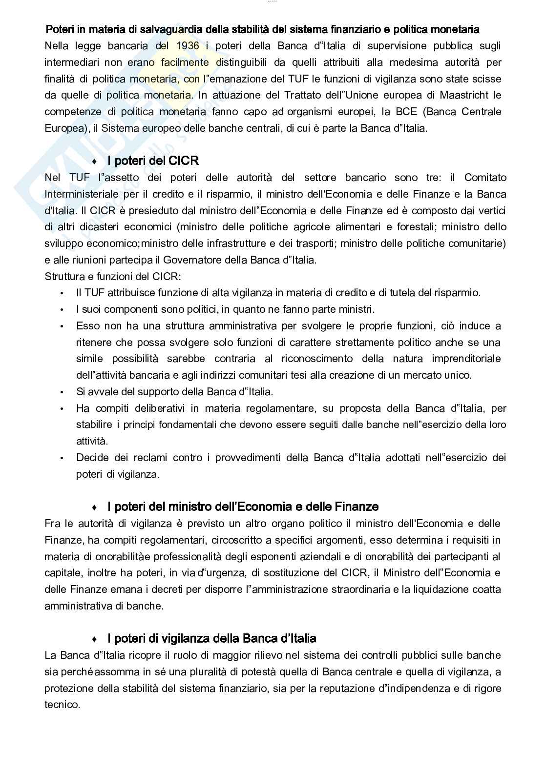 Riassunto esame di Diritto bancario, prof Sartori, libro consigliato Il diritto delle banche. Le regole dell'attività, Brescia Morra Pag. 26