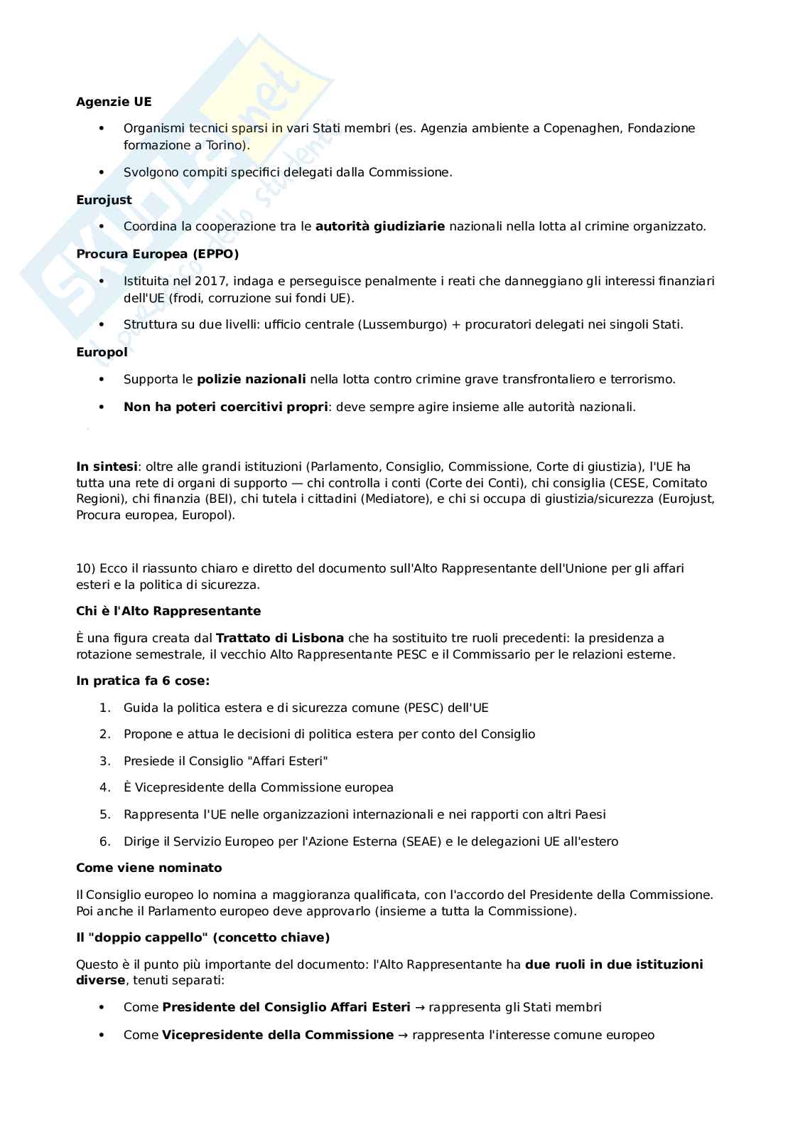 Diritto comunitario - nozioni principali Pag. 11