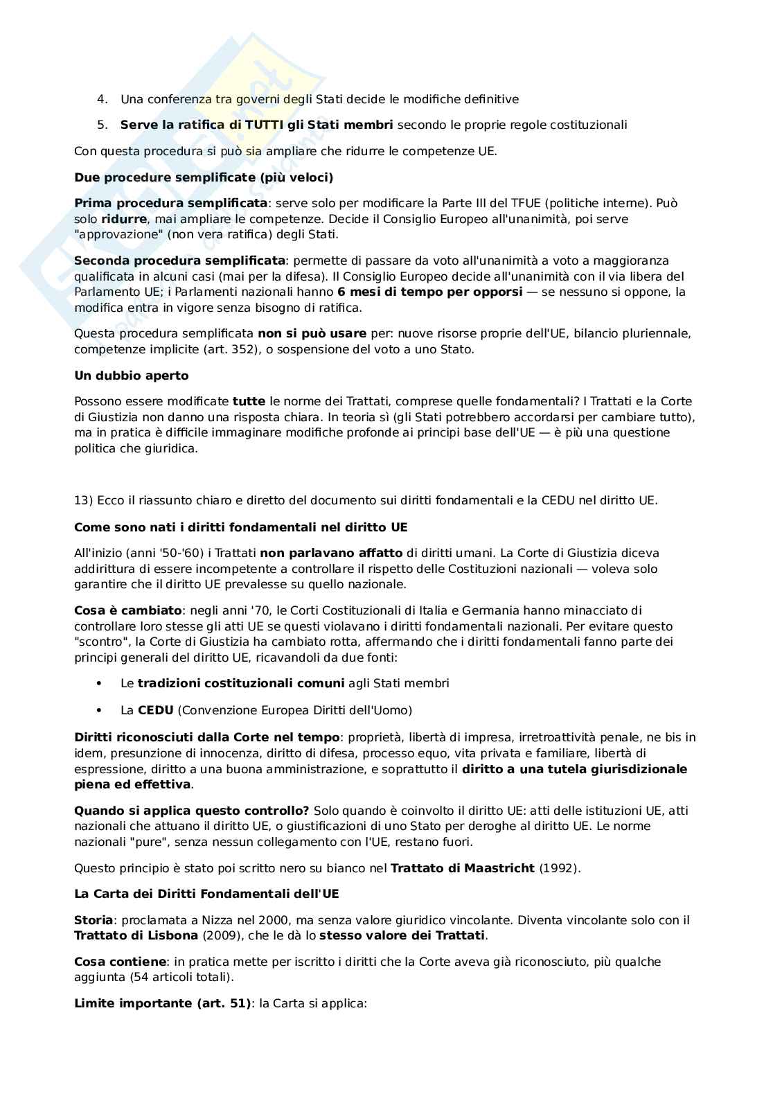 Diritto comunitario - nozioni principali Pag. 16