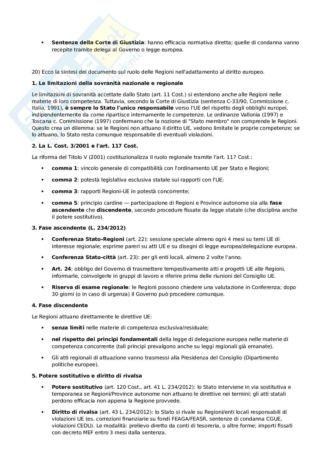 Diritto comunitario - nozioni principali Pag. 26