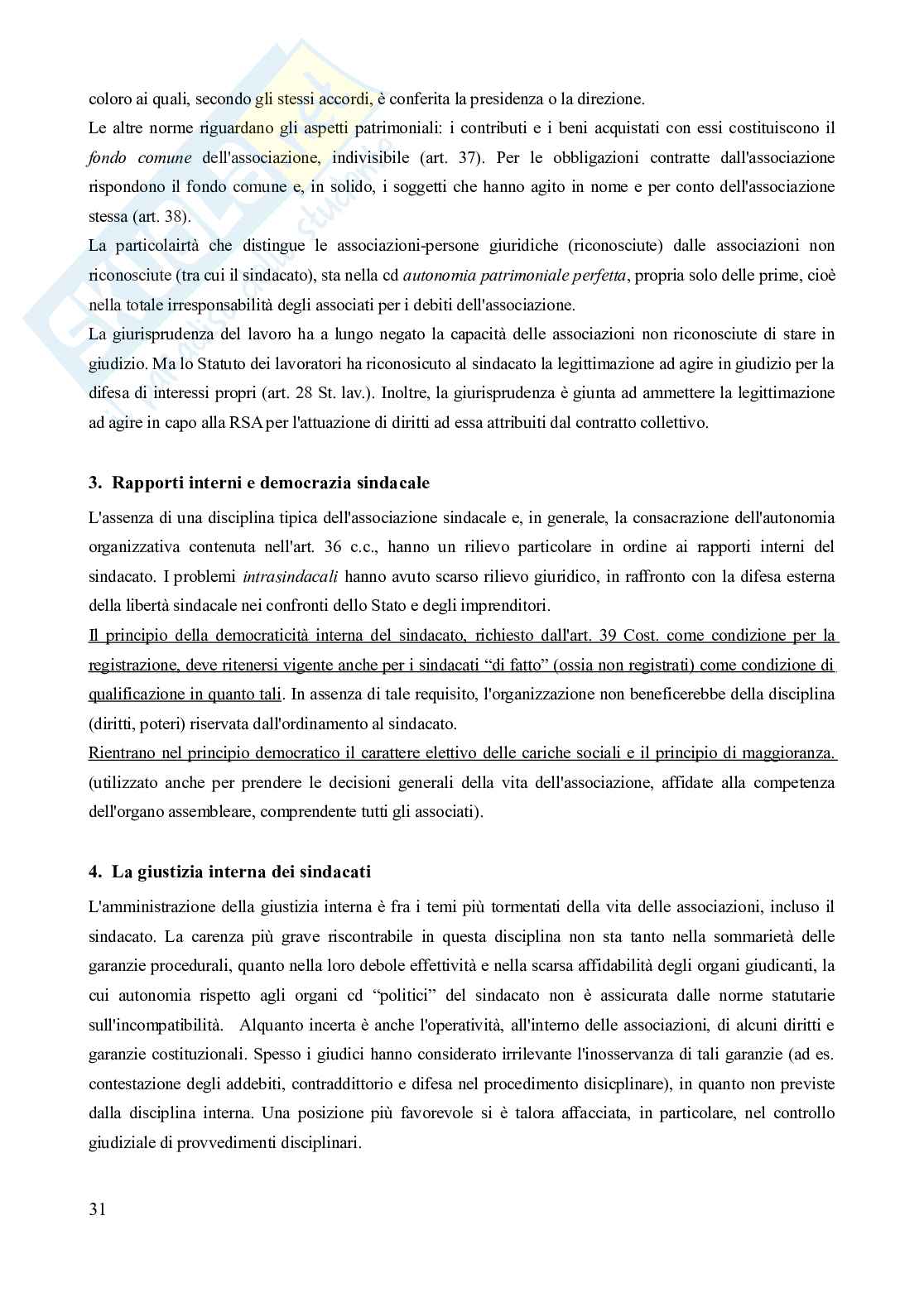 Riassunto esame Diritto del lavoro, Prof. Carinci Maria Teresa, libro consigliato Diritto del lavoro - Vol. 1 (8^edizione) + vol. 2 (10^edizione), Carinci, De Luca Tamajo, Tosi, Treu Pag. 31