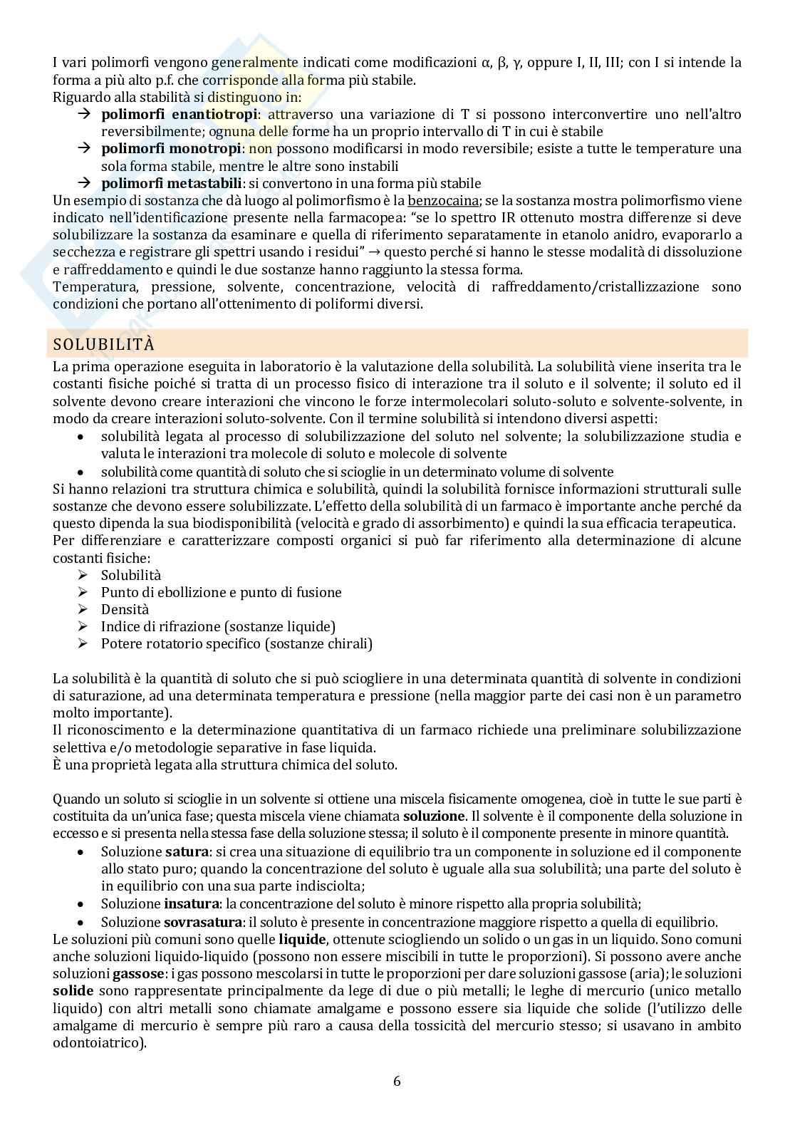 Analisi dei medicinali 3 - Appunti completi Pag. 6