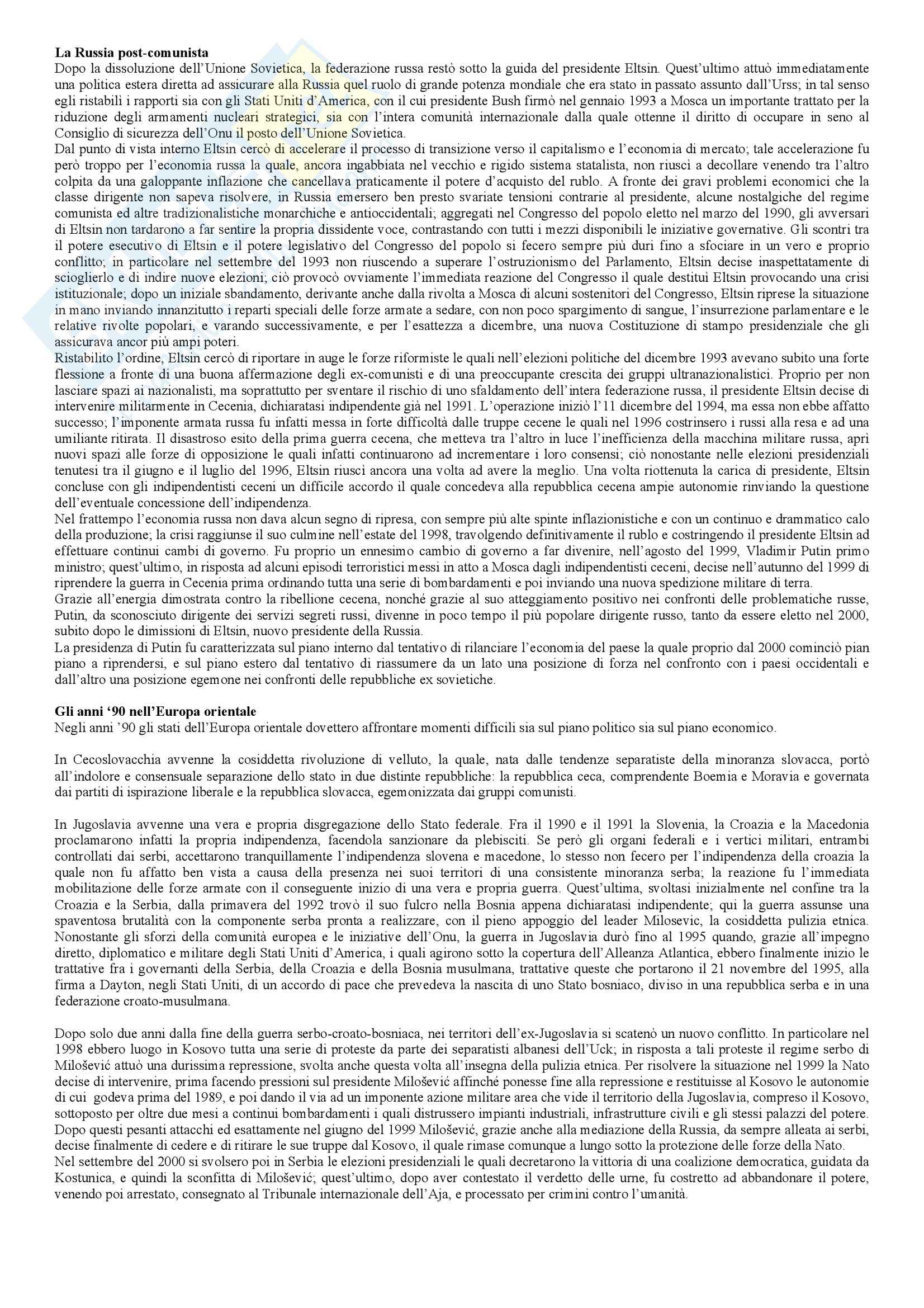 Riassunto esame Storia Contemporanea, prof. Berardi, libro consigliato Storia Contemporanea: il 900, Sabbatucci, Vidotto Pag. 46