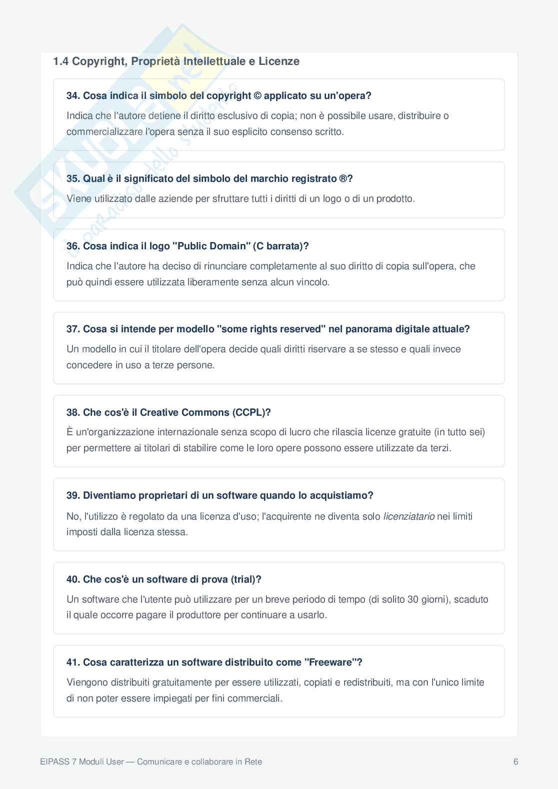Domande e Risposte EIPASS User 6.0 – File Unico Completo Pag. 26