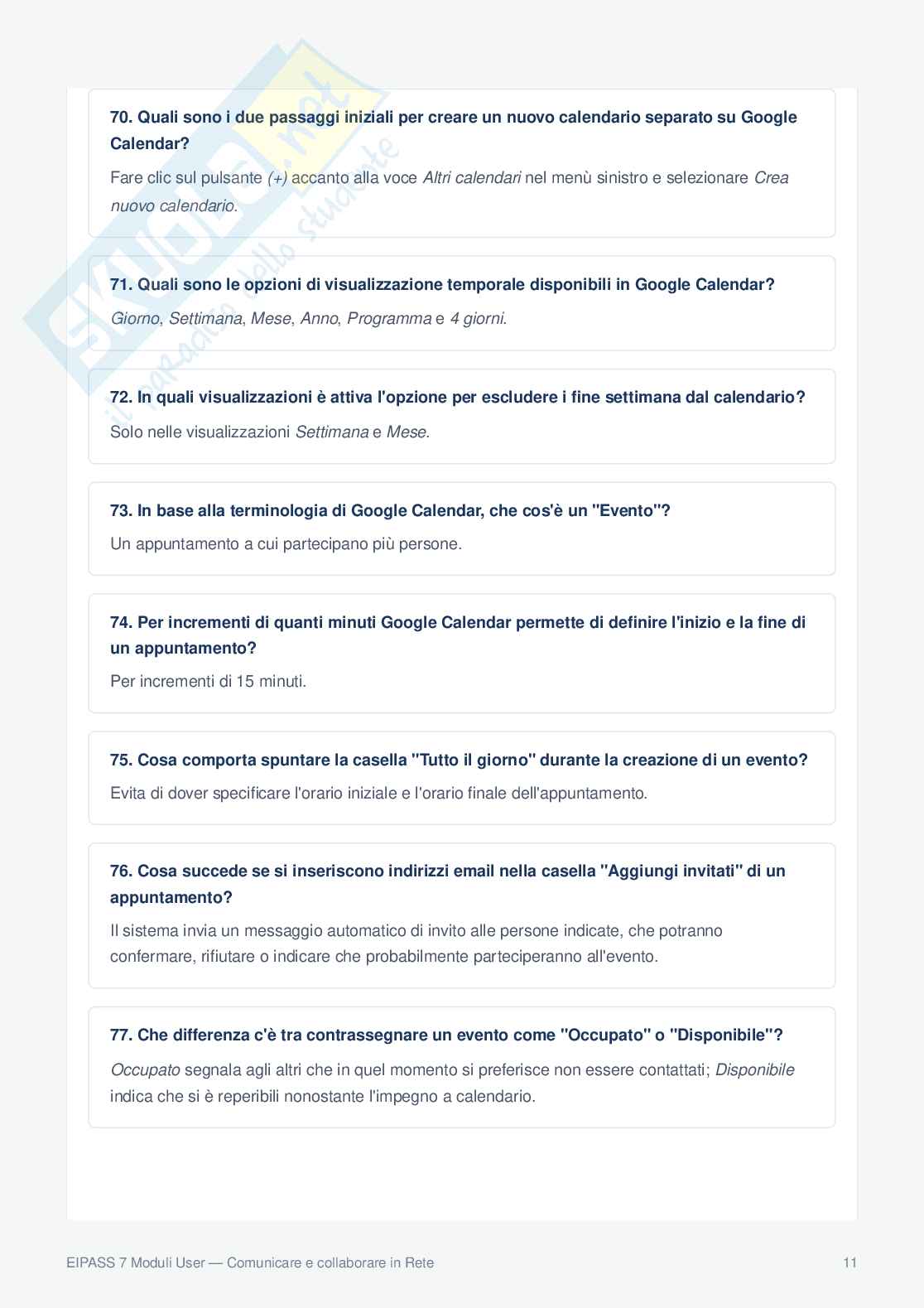 Domande e Risposte EIPASS User 6.0 – File Unico Completo Pag. 31