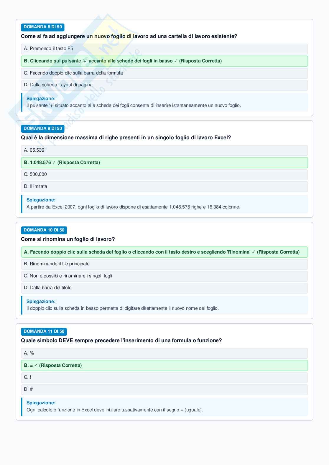 Domande e Risposte EIPASS User 6.0 – File Unico Completo Pag. 51