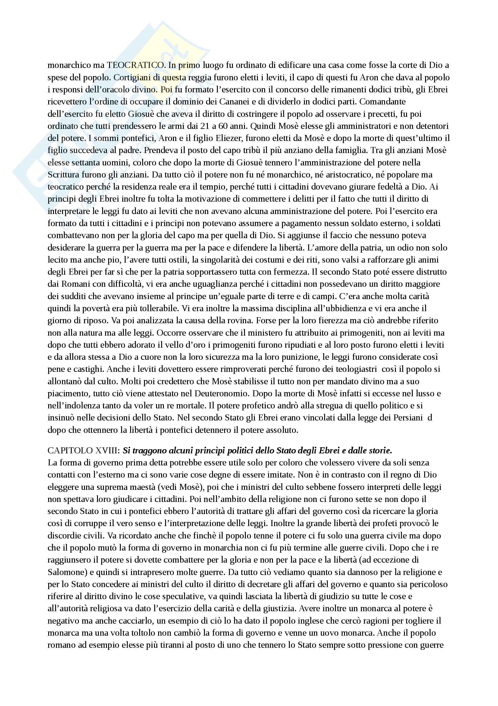 Trattato teologico politico - Spinoza Pag. 11