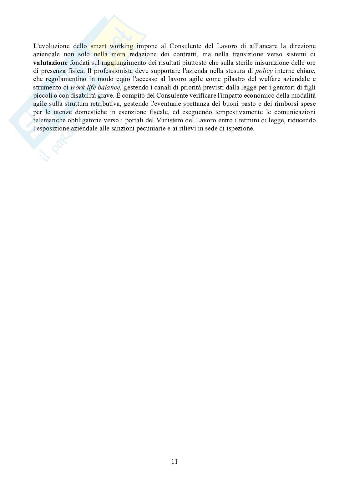 Simulazione di esercitazione per esame stato abilitazione consulenti lavoro - temi svolti prova scritta di diritto del lavoro e legislazione sociale - Temi da 1 a 6 Pag. 11