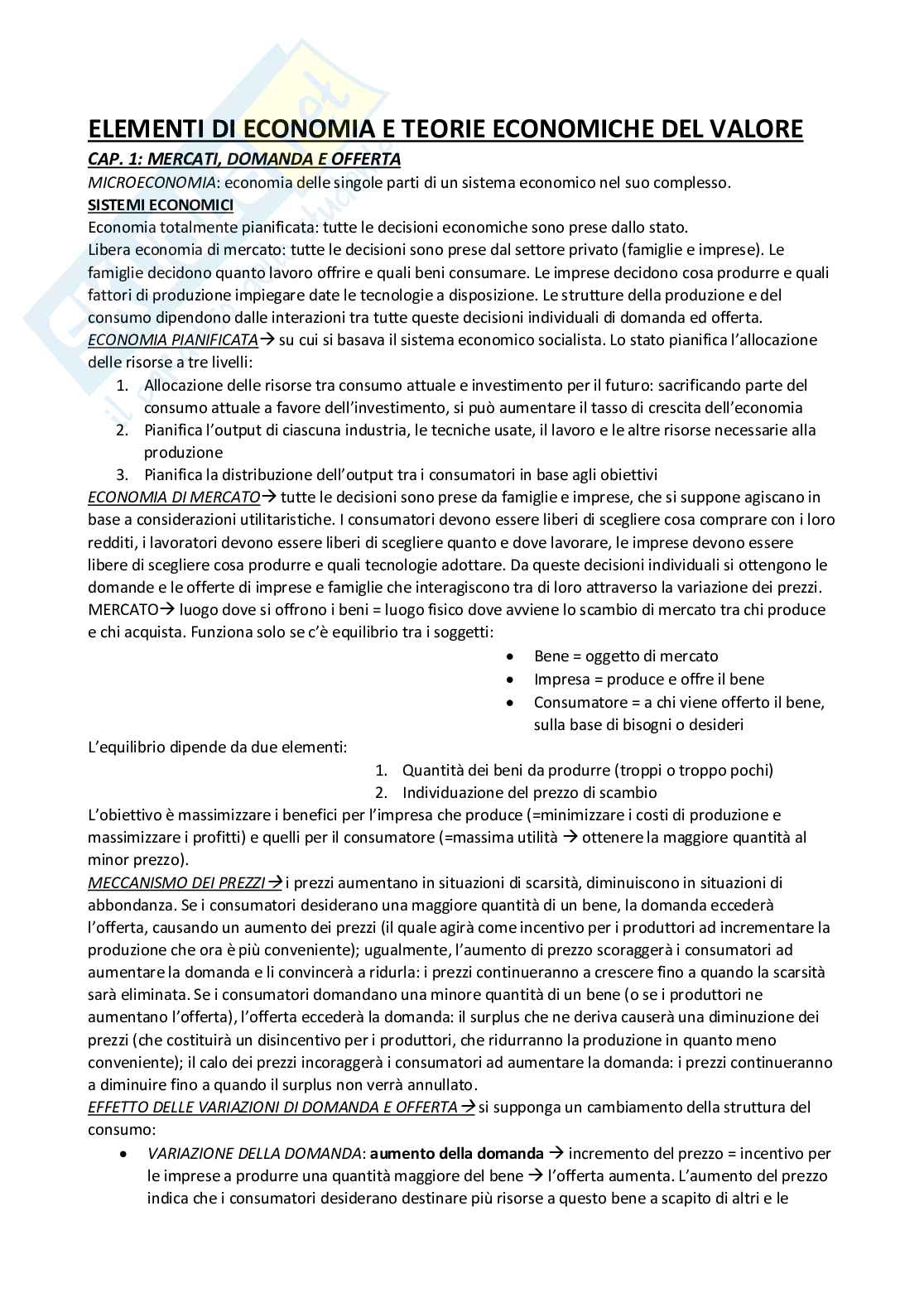 Economia ed Estimo civile - Parte 1 Pag. 1