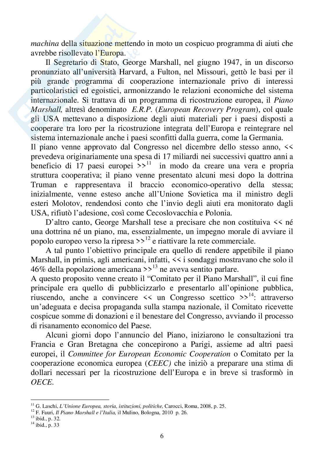 Aiuti del Piano Marshall in Italia: focus sulla regione Puglia Pag. 6