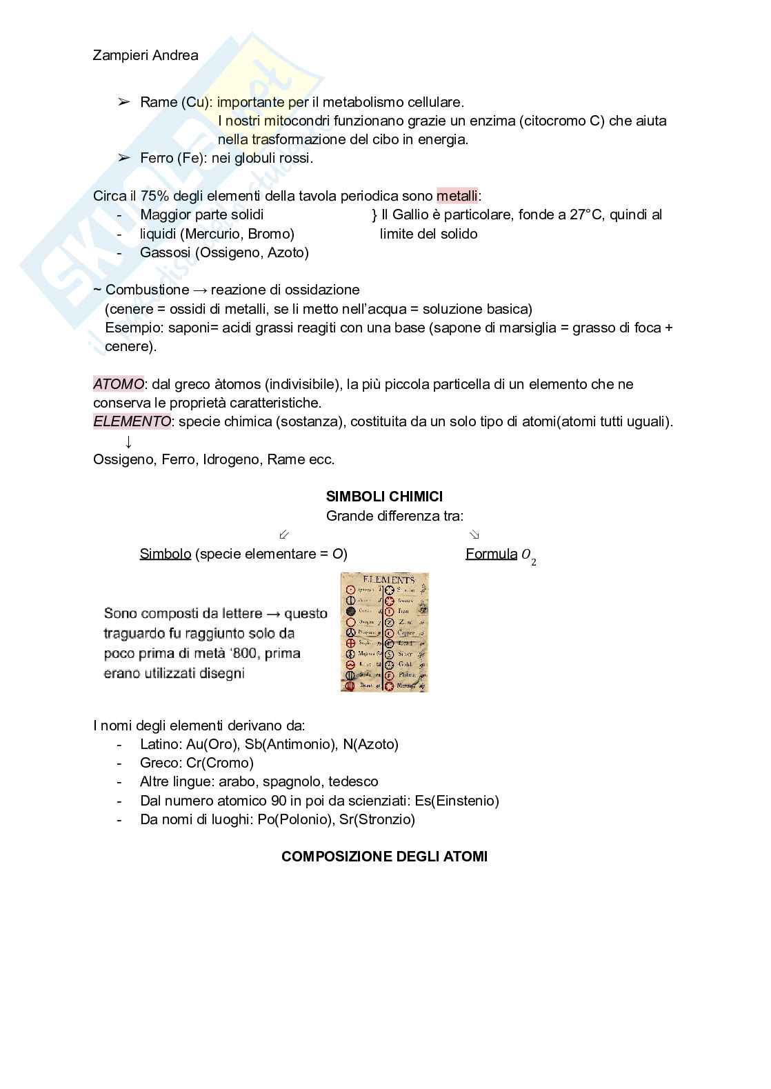 Appunti Chimica generale e inorganica Pag. 2