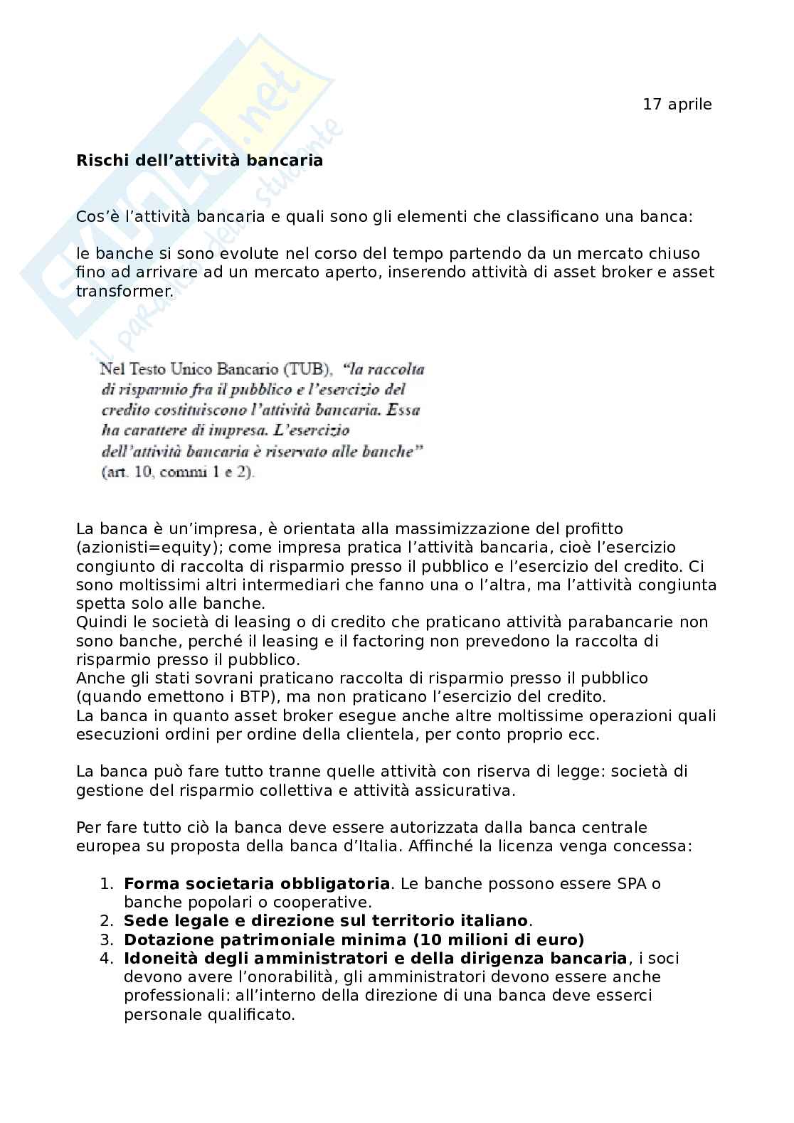 Appunti lezione Economia e gestione della banca  Pag. 41