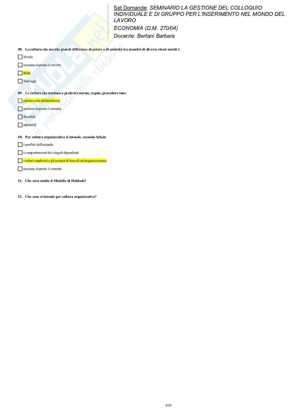 Paniere nuovo completo per il Seminario la gestione del colloquio individuale e di gruppo per l'inserimento nel mondo del lavoro Pag. 6