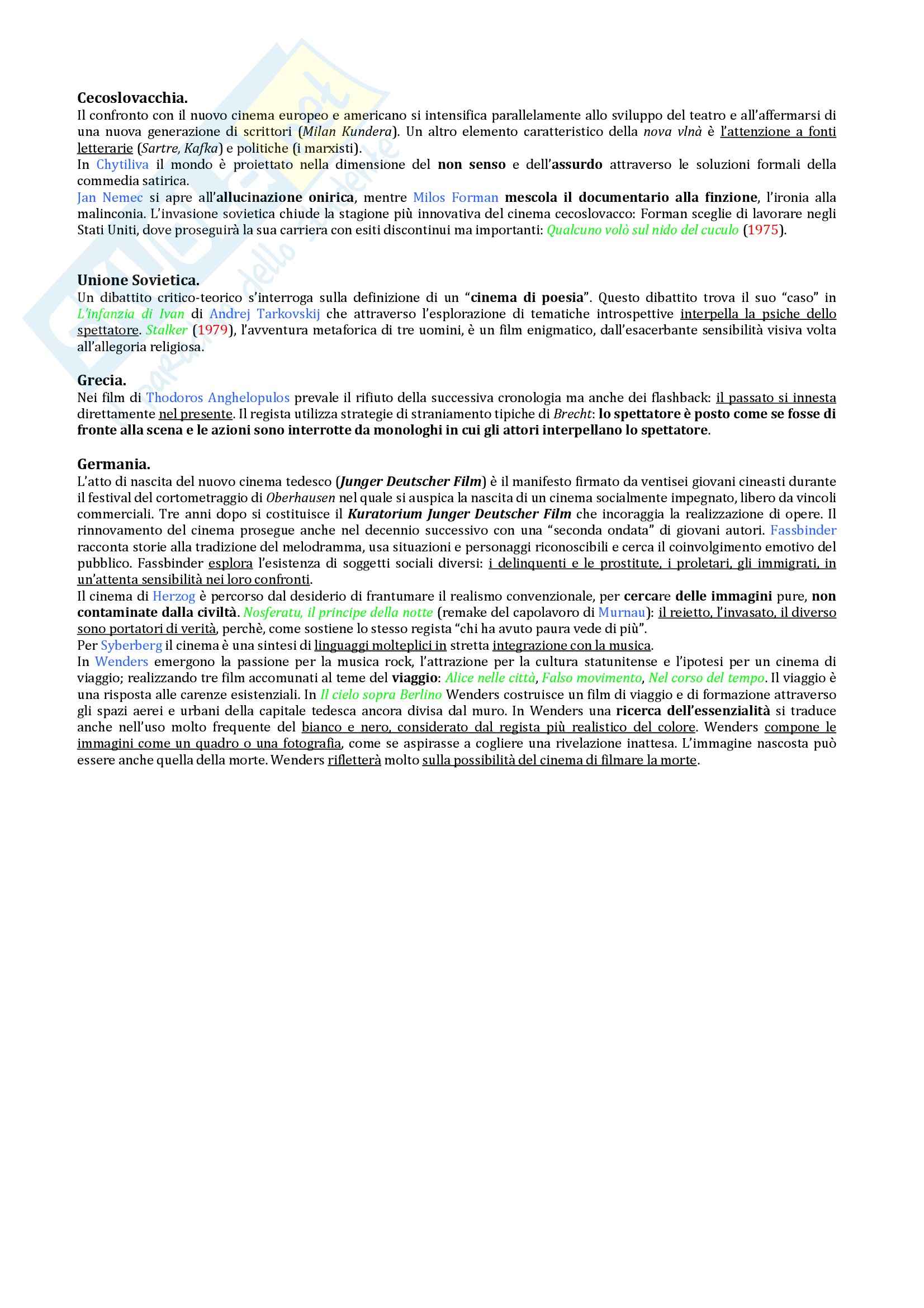 Riassunto esame Istituzioni di storia del cinema, prof. Pesce, libro consigliato Introduzione alla storia del cinema, Bertetto Pag. 21