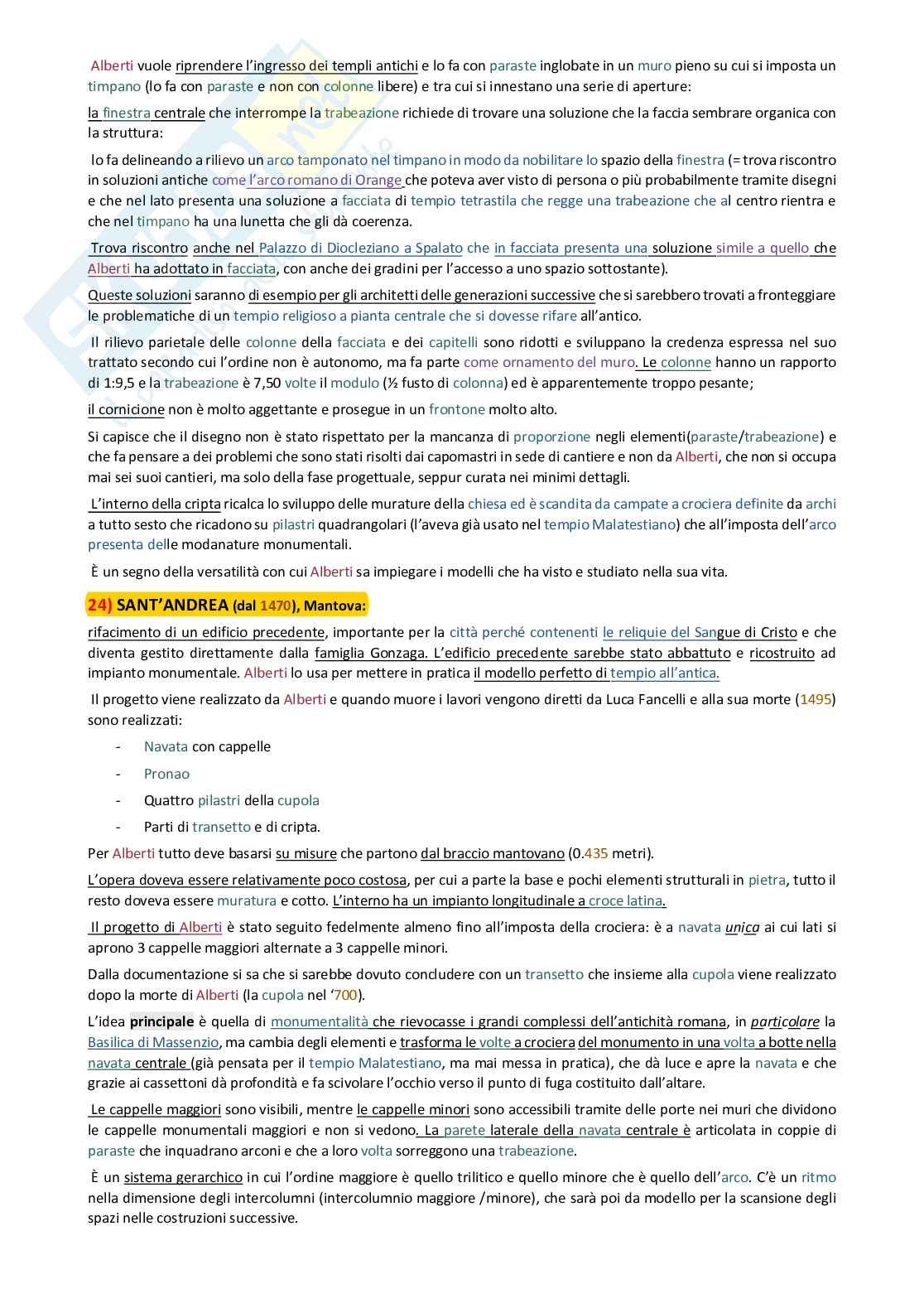 Architettura del Quattrocento: appunti di Elementi di architettura e urbanistica Pag. 21
