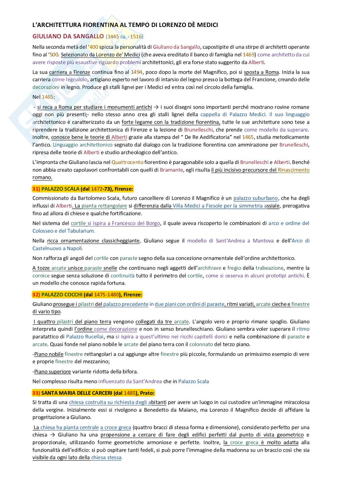 Architettura del Quattrocento: appunti di Elementi di architettura e urbanistica Pag. 26