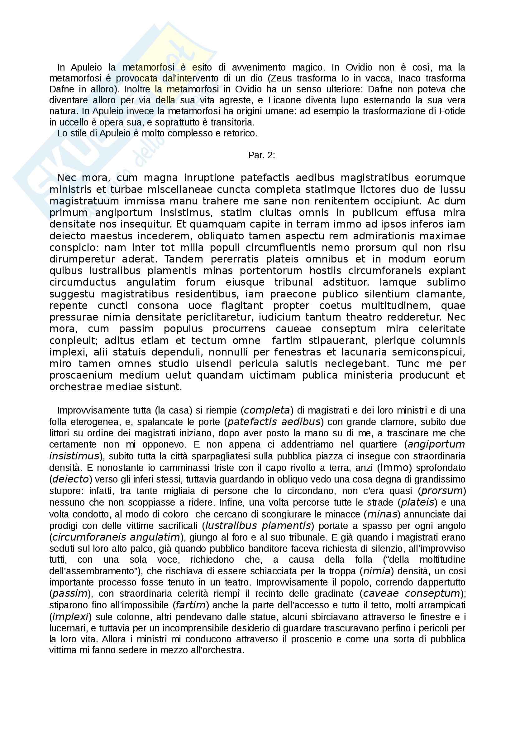 Le «Metamorfosi» di Apuleio tradotte e commentate, Libro III Pag. 2