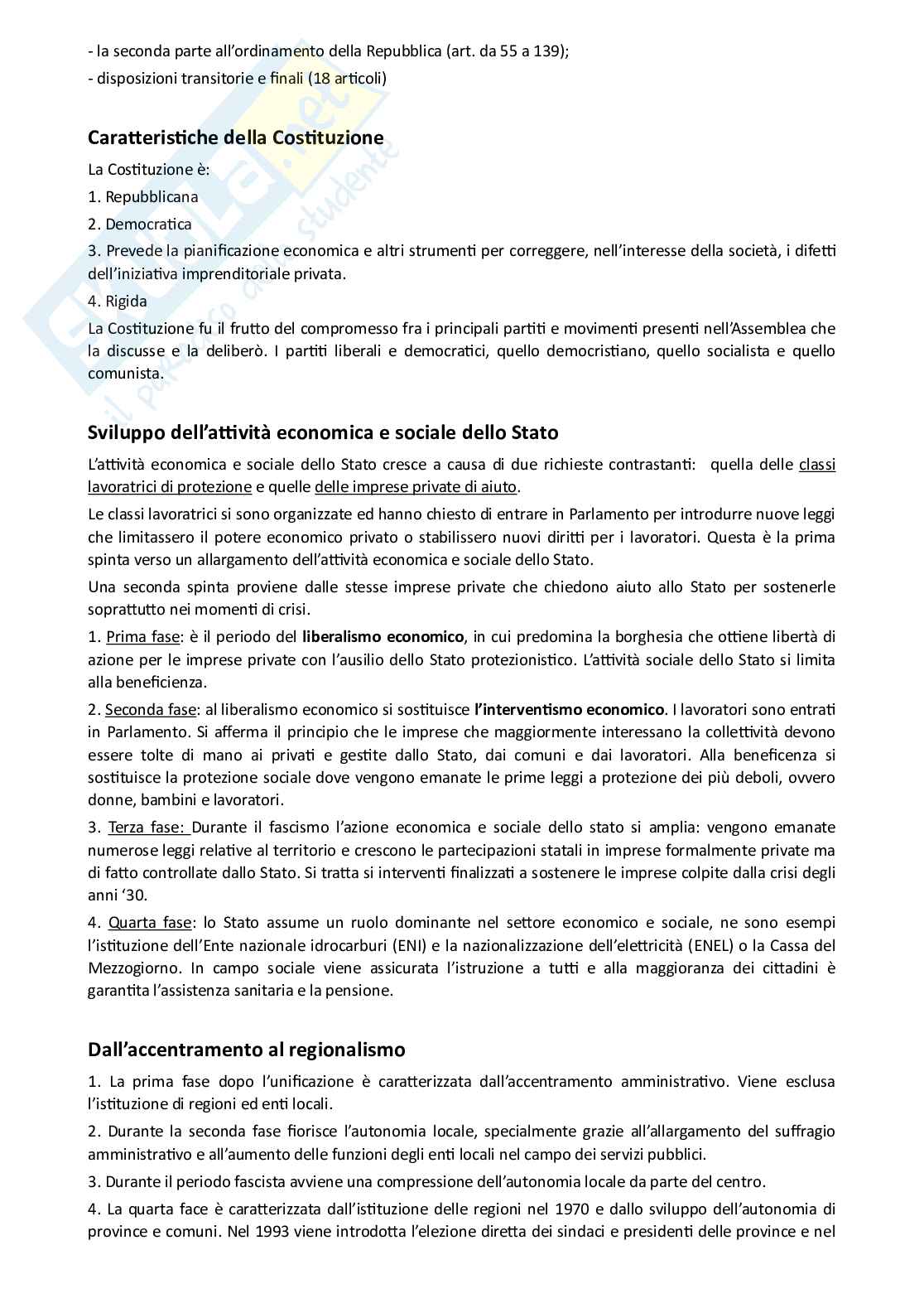 Riassunto esame Istituzioni di diritto pubblico, Prof. Salvato Alessandra, libro consigliato Manuale di diritto pubblico , Cassese Pag. 21