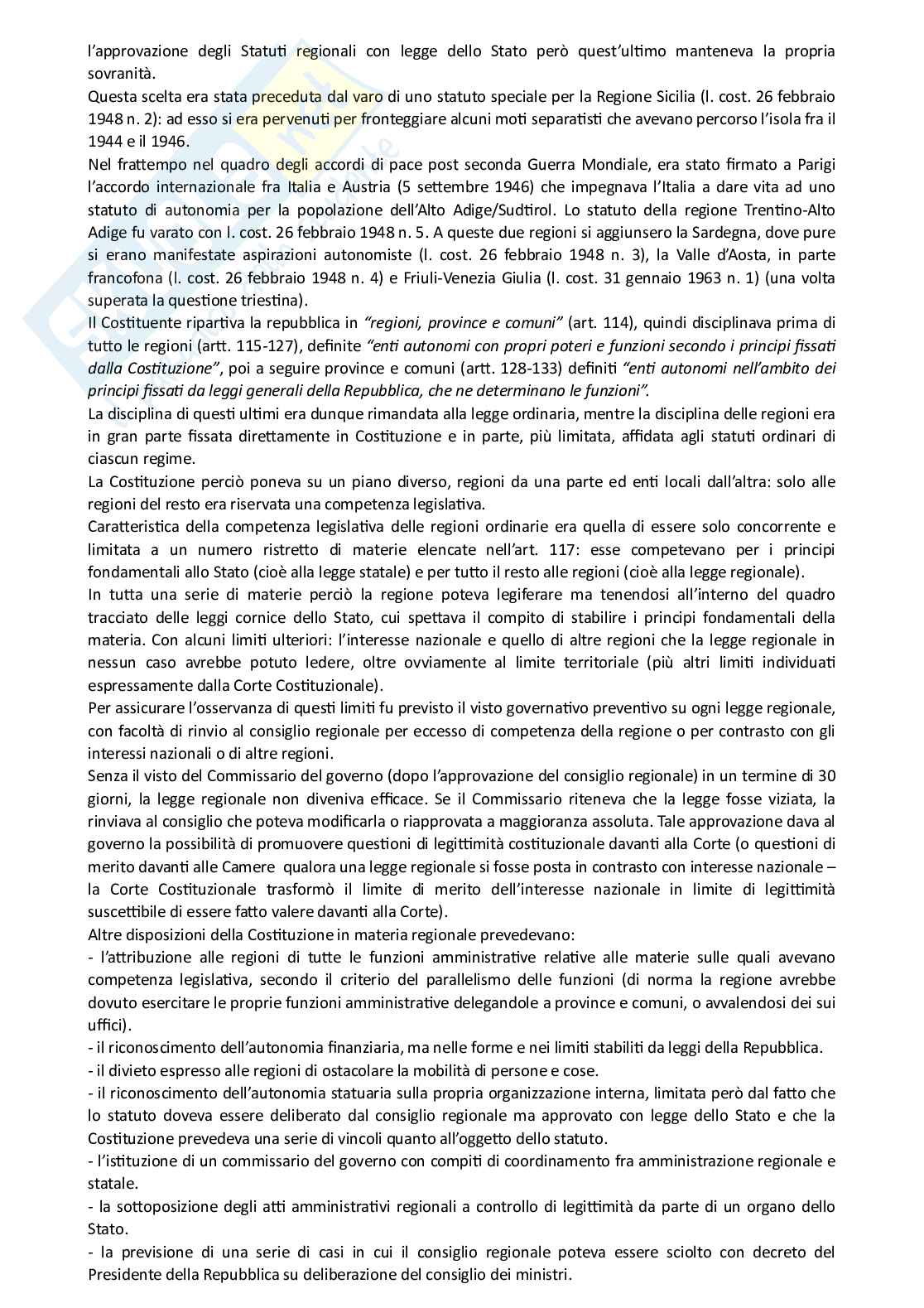 Riassunto esame Istituzioni di diritto pubblico, Prof. Salvato Alessandra, libro consigliato Manuale di diritto pubblico , Cassese Pag. 76