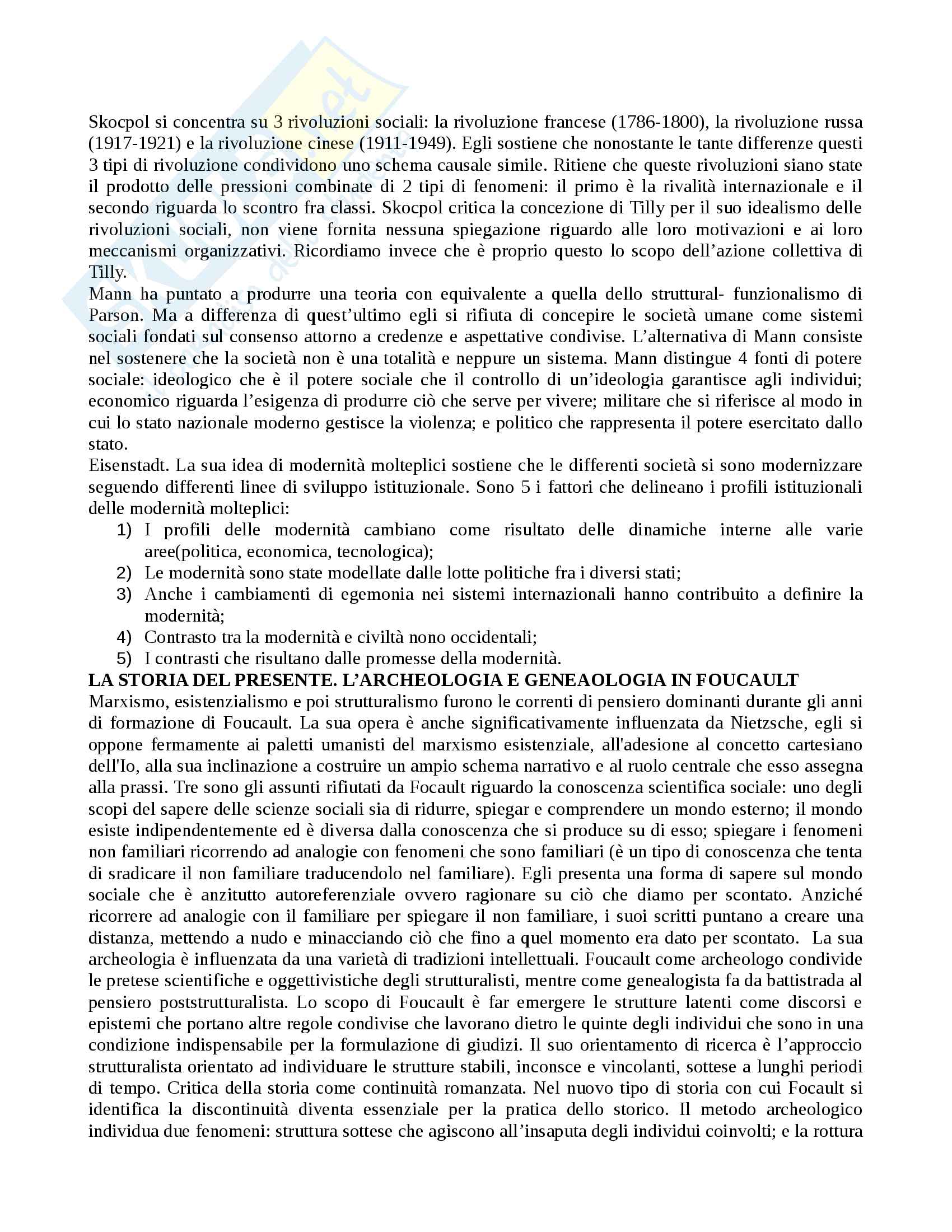 Riassunto esame sociologia 2, prof. Pirone, libro consigliato La teoria sociale contemporanea Pag. 6