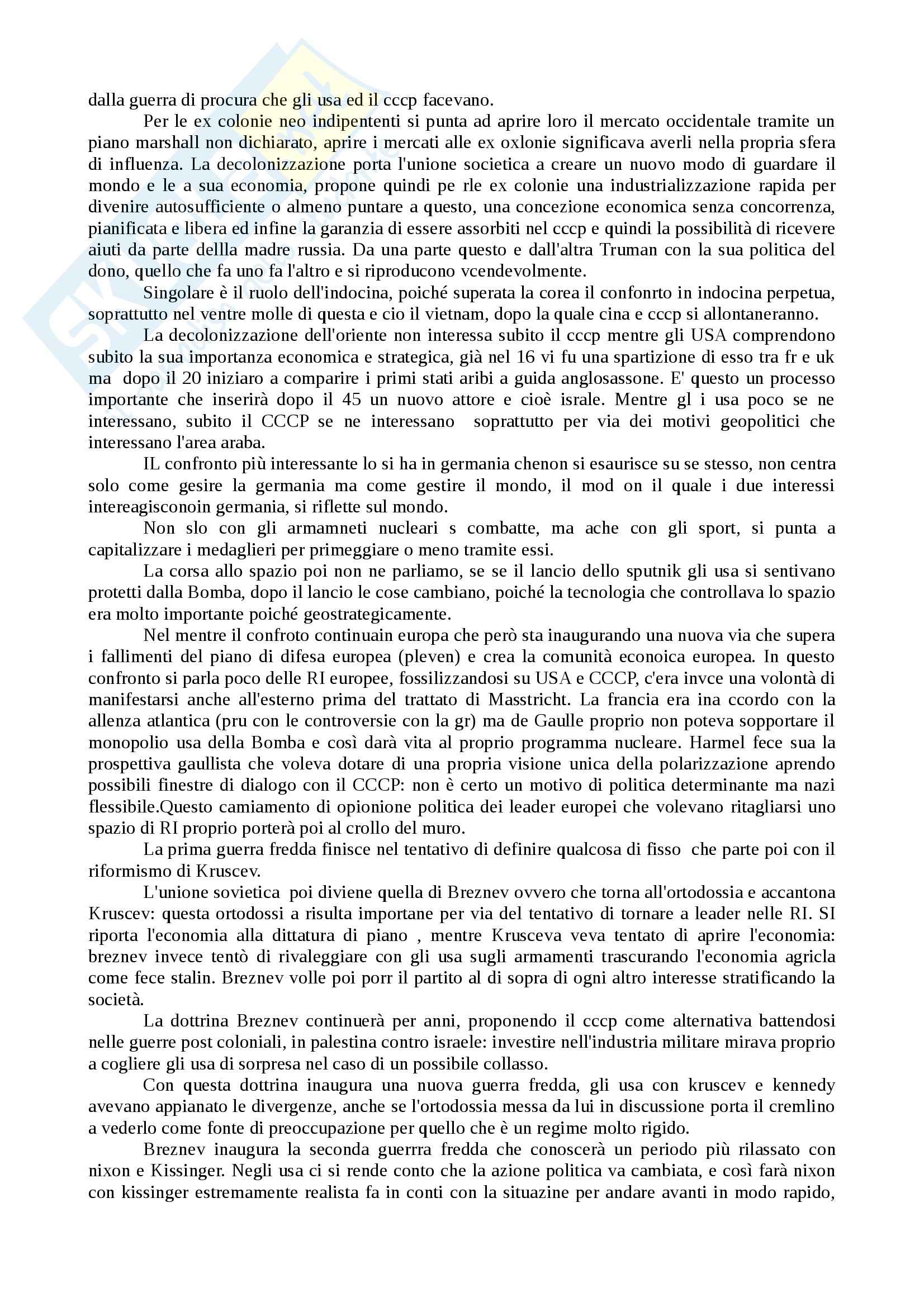Storia Delle Relazioni Politiche tra Stati Uniti e Unione Sovietica Pag. 6