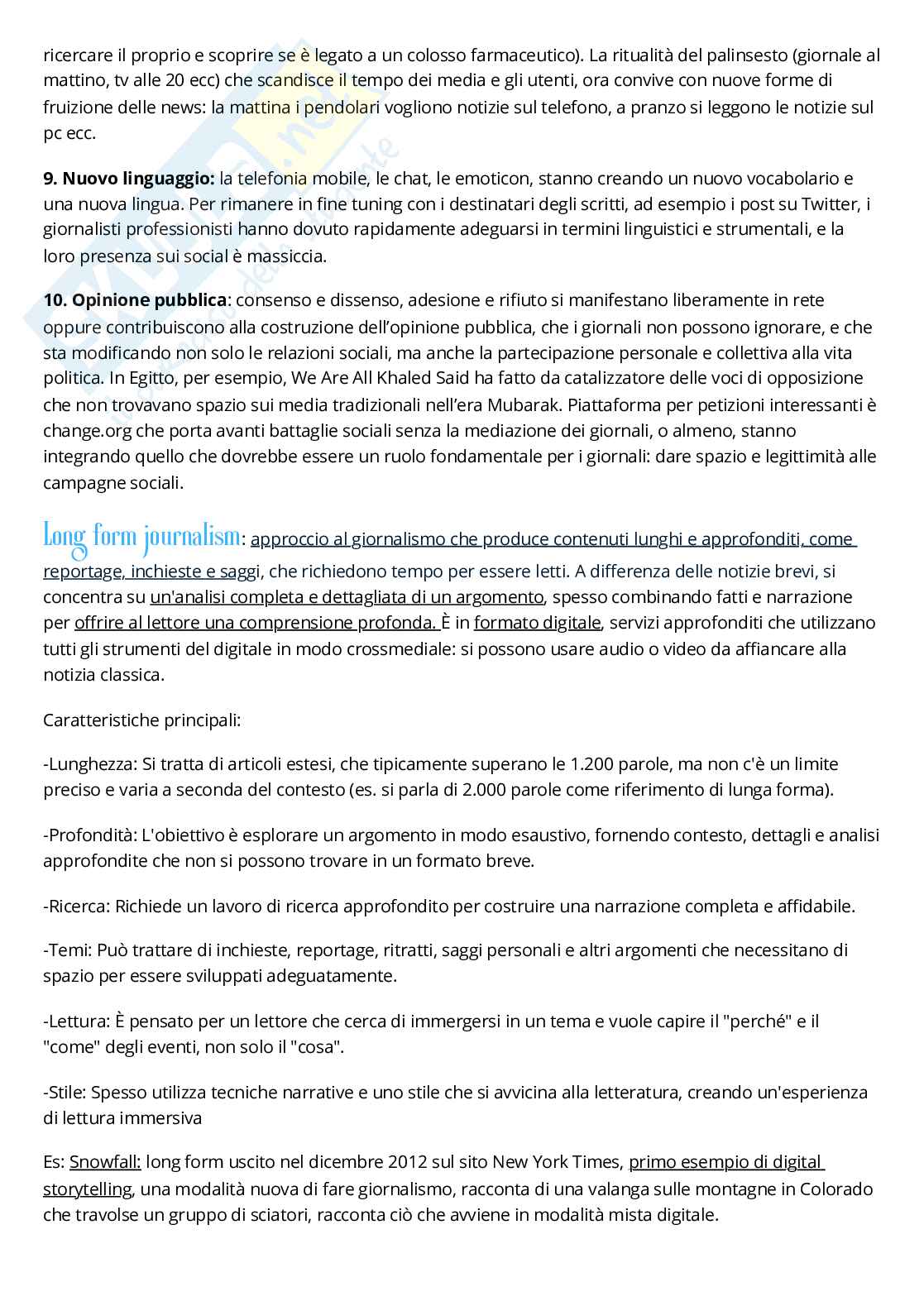 Teorie e tecniche del linguaggio giornalistico primo e secondo semestre Pag. 11