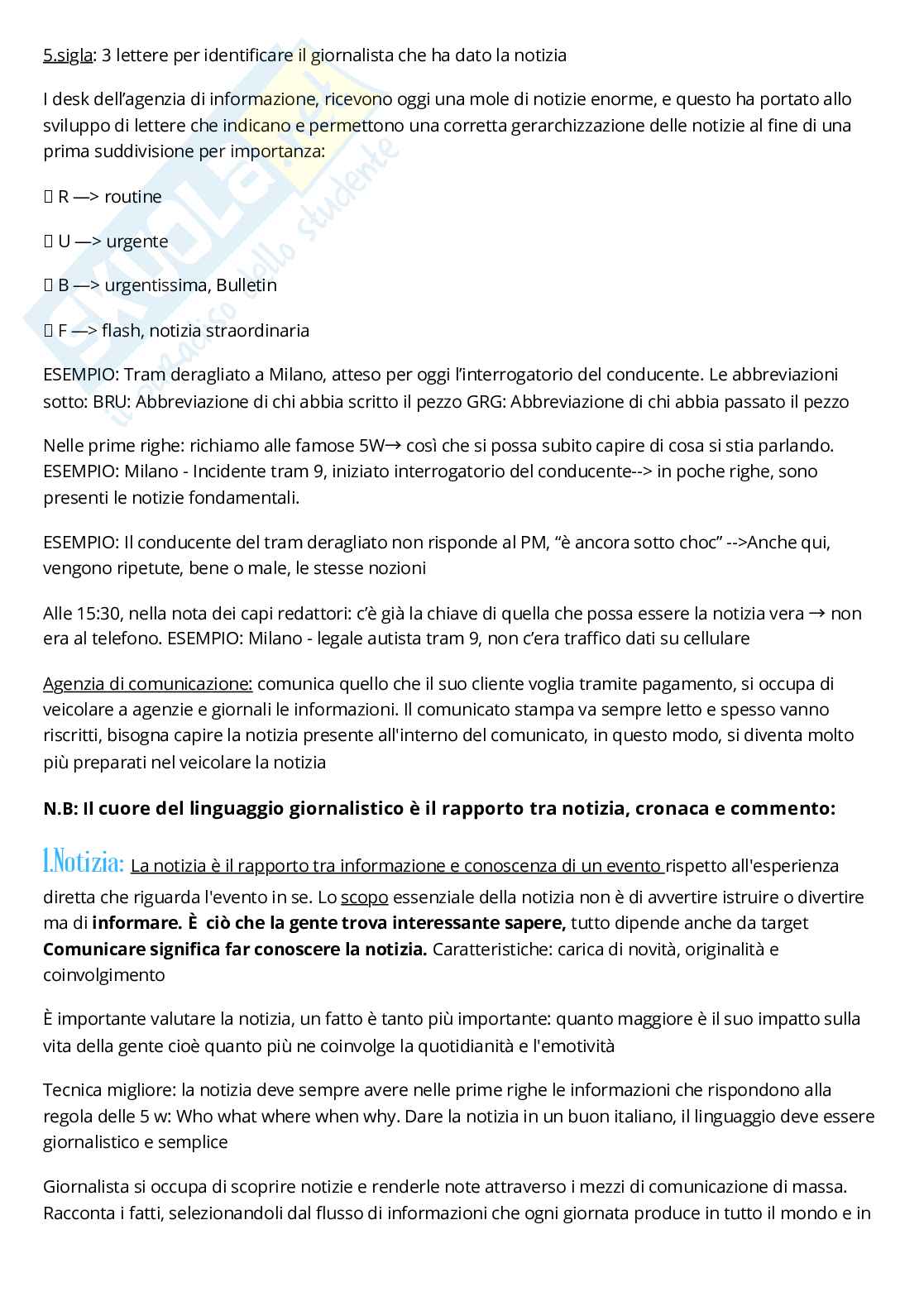 Teorie e tecniche del linguaggio giornalistico primo e secondo semestre Pag. 21