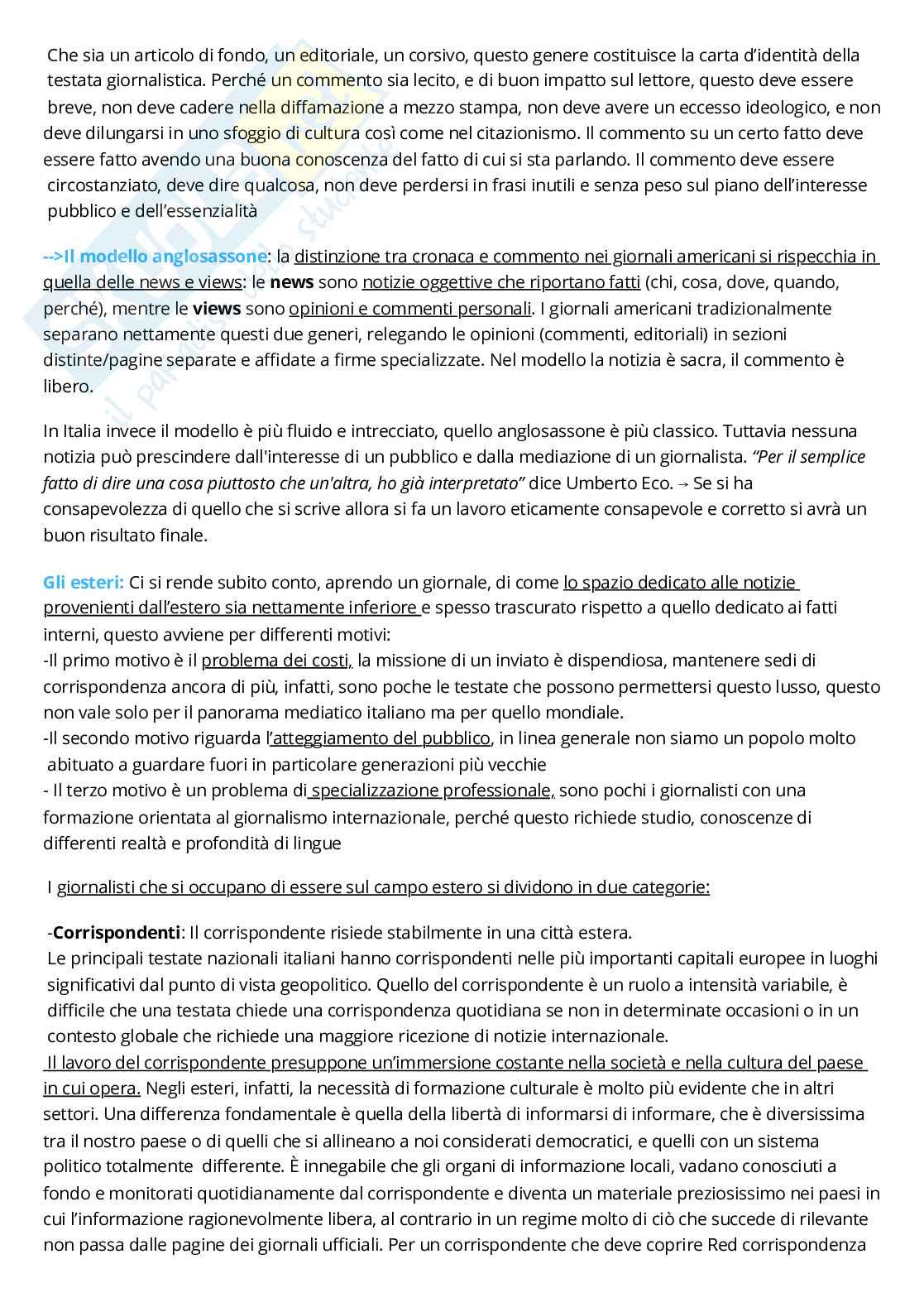 Teorie e tecniche del linguaggio giornalistico primo e secondo semestre Pag. 26