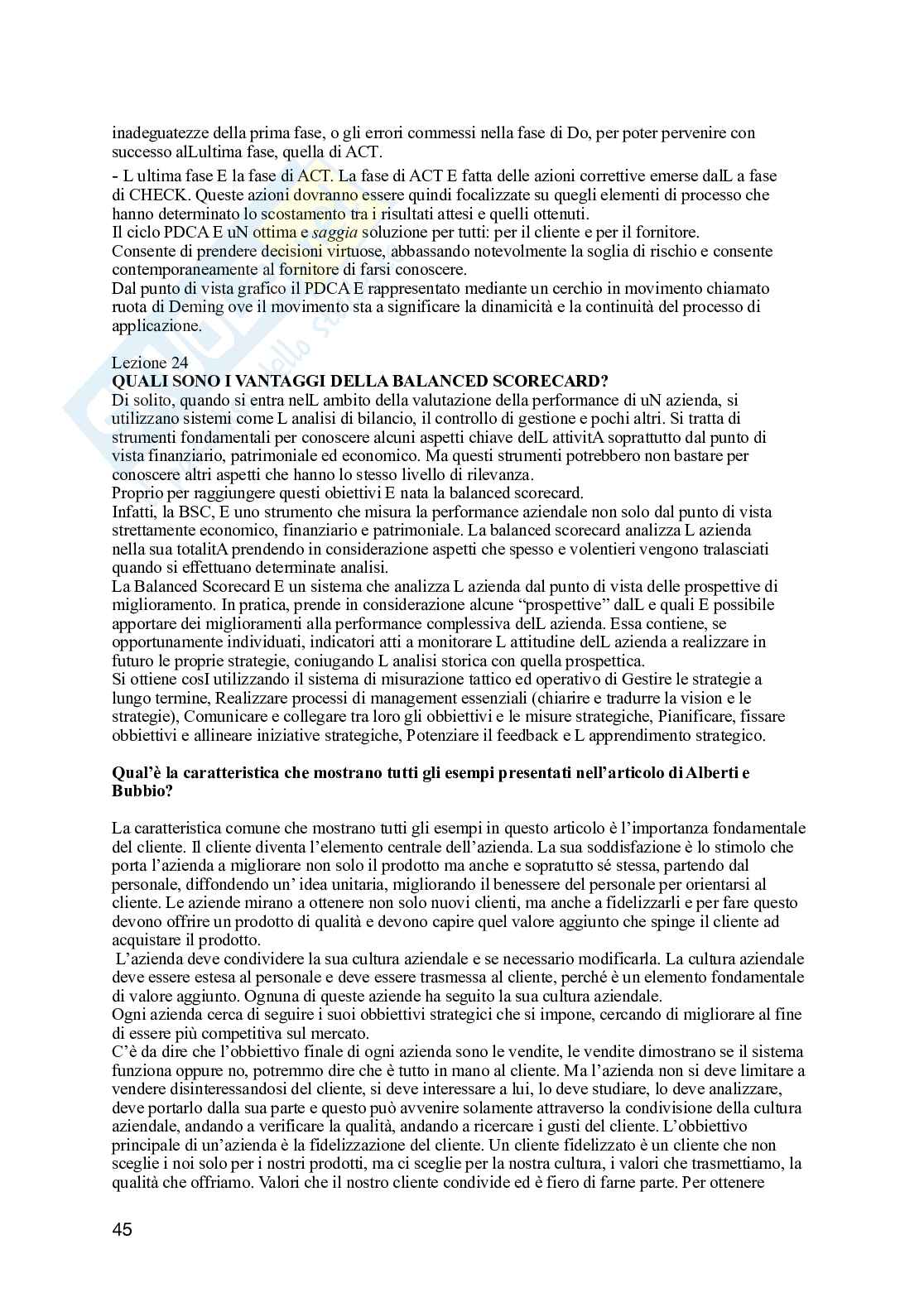 Paniere Progettazione, processi e comportamenti organizzativi - Risposte aperte - aggiornato (2026) Pag. 46