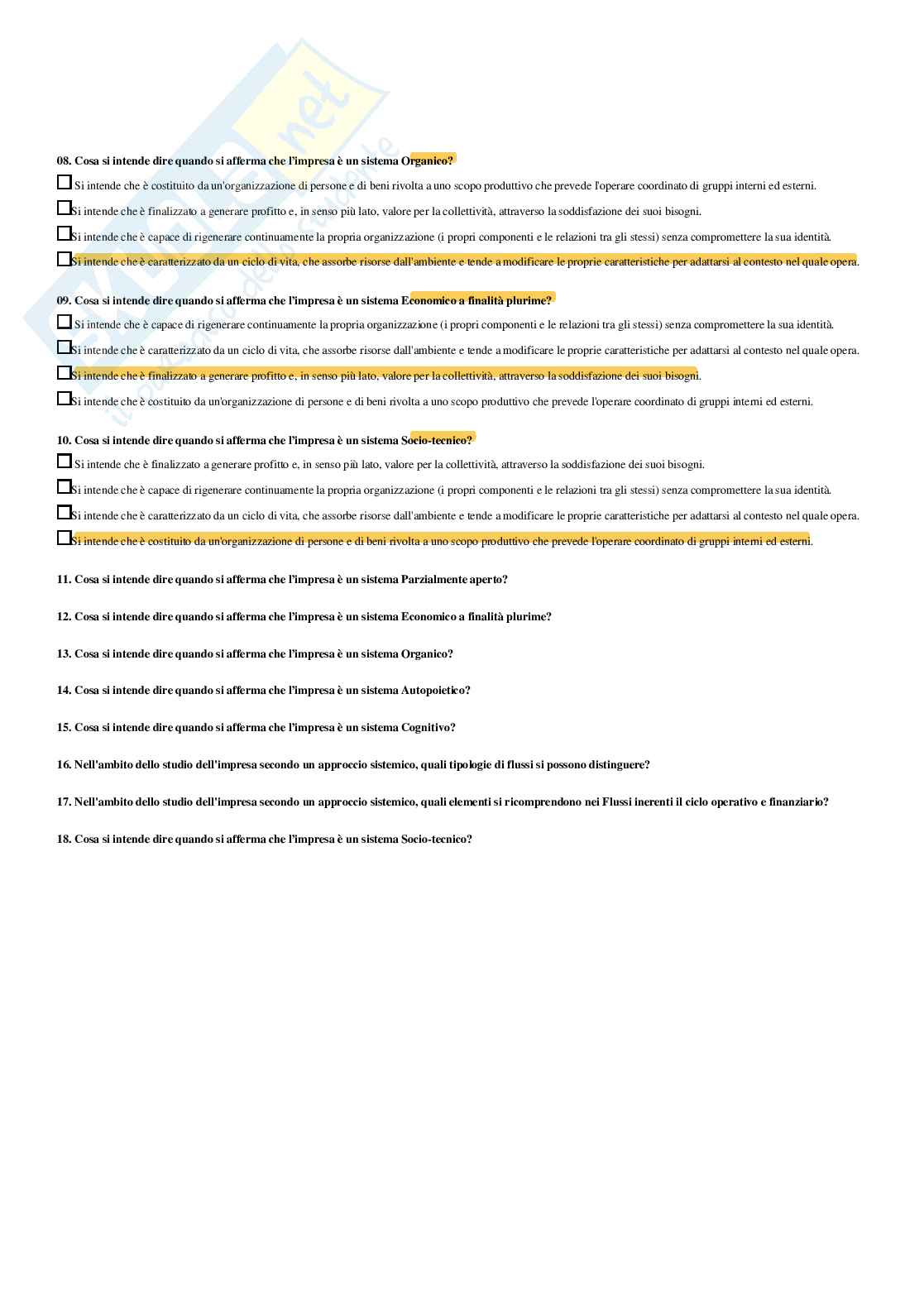 Comunicazione d’impresa – Paniere risposte chiuse completo (480 quiz) – A.A. 2025/26 Pag. 11