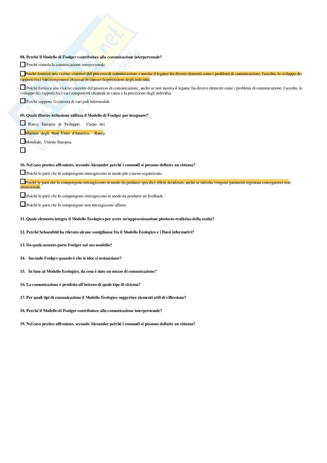 Comunicazione d’impresa – Paniere risposte chiuse completo (480 quiz) – A.A. 2025/26 Pag. 31