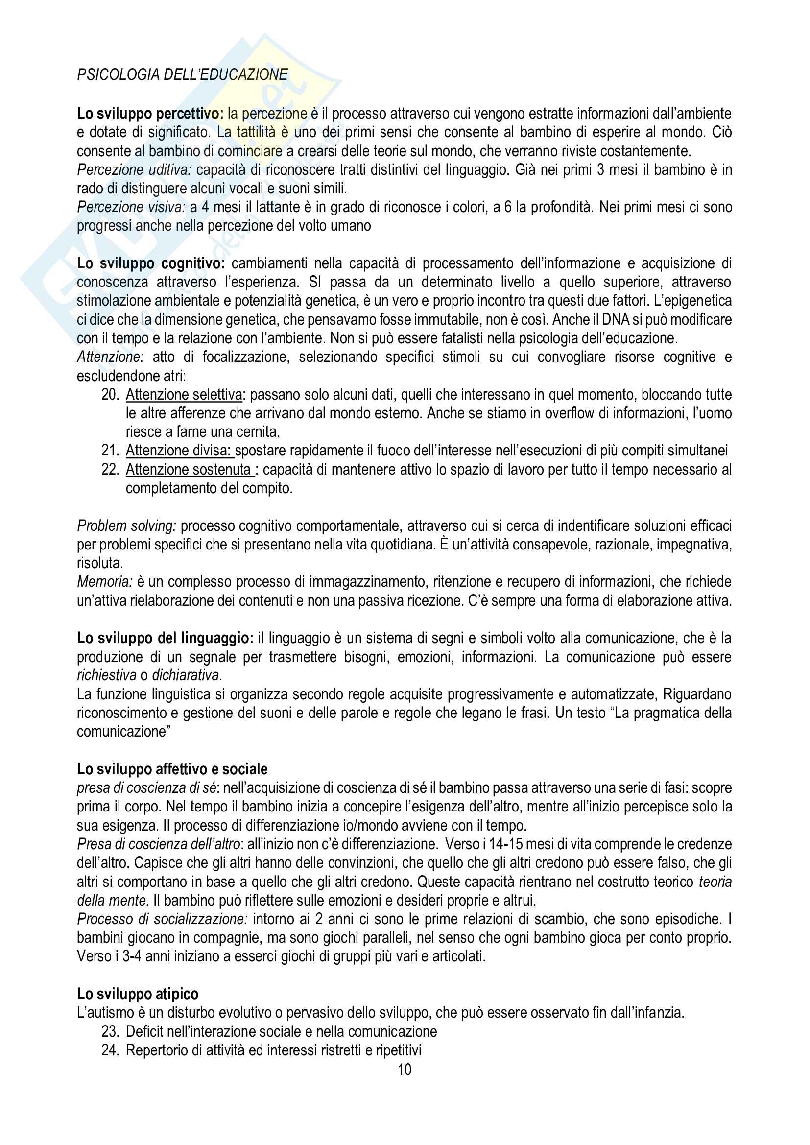 Psicologia dell'educazione Pag. 11