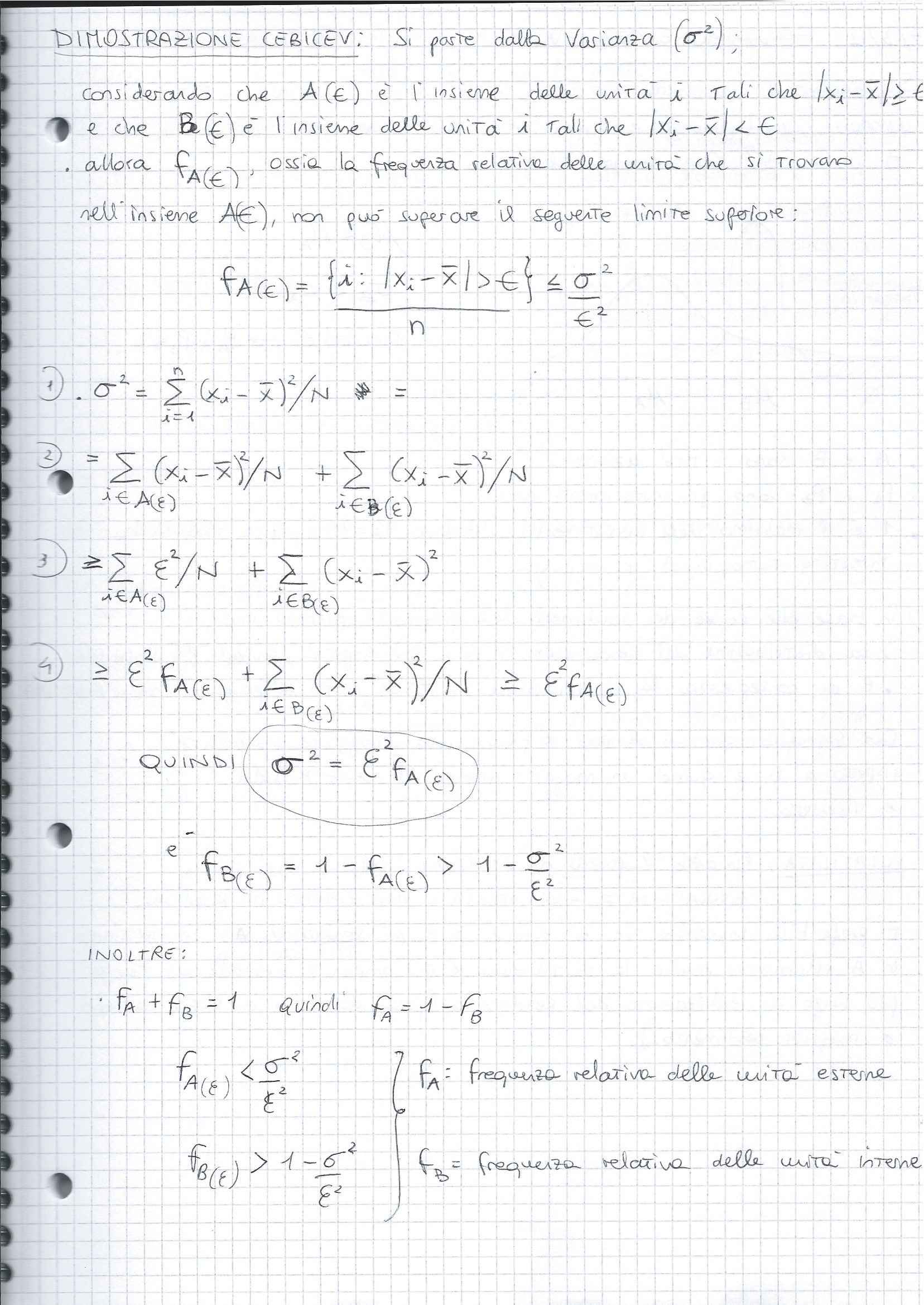 Statistica - Cebicev Pag. 1