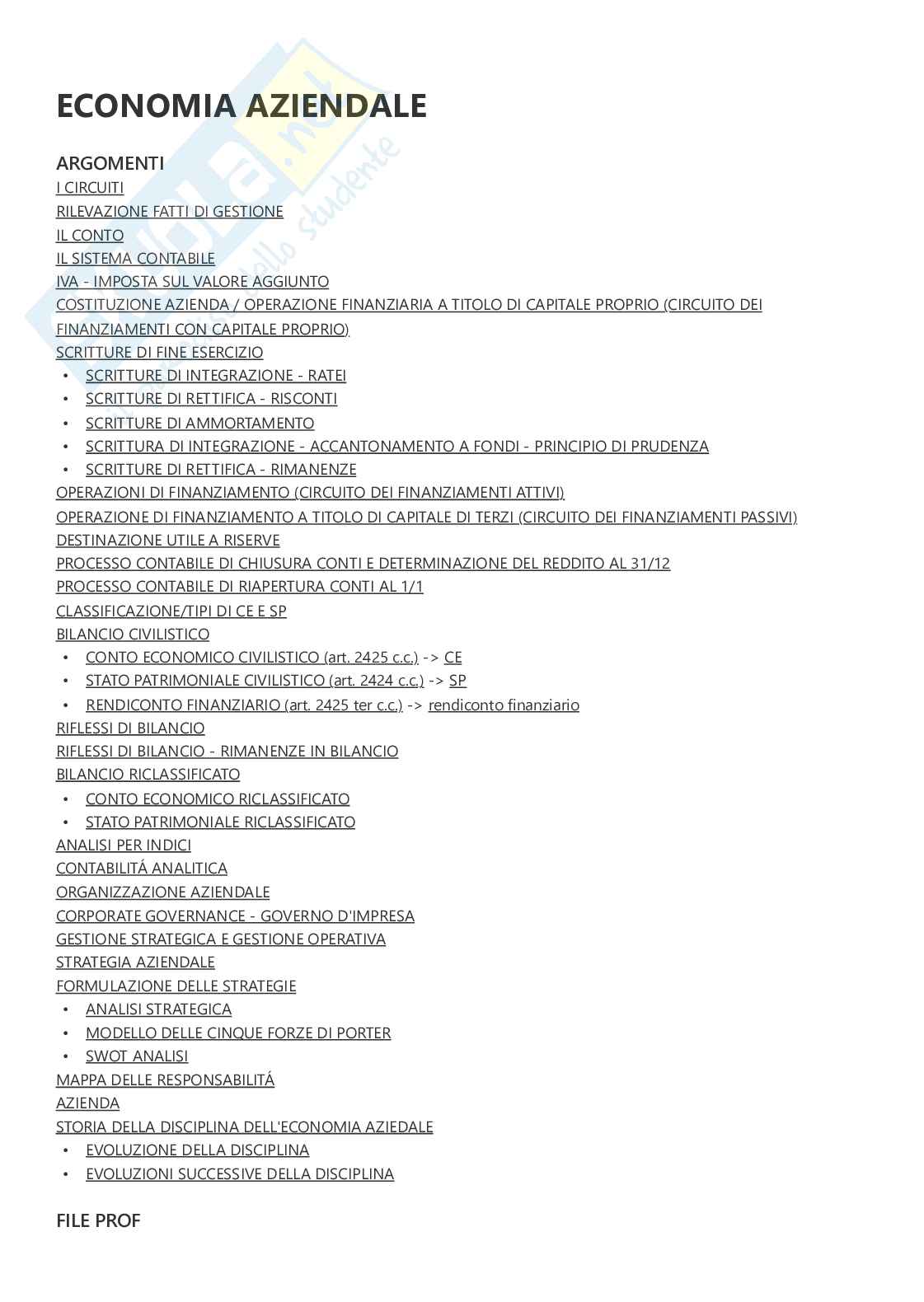 Economia aziendale Pag. 1