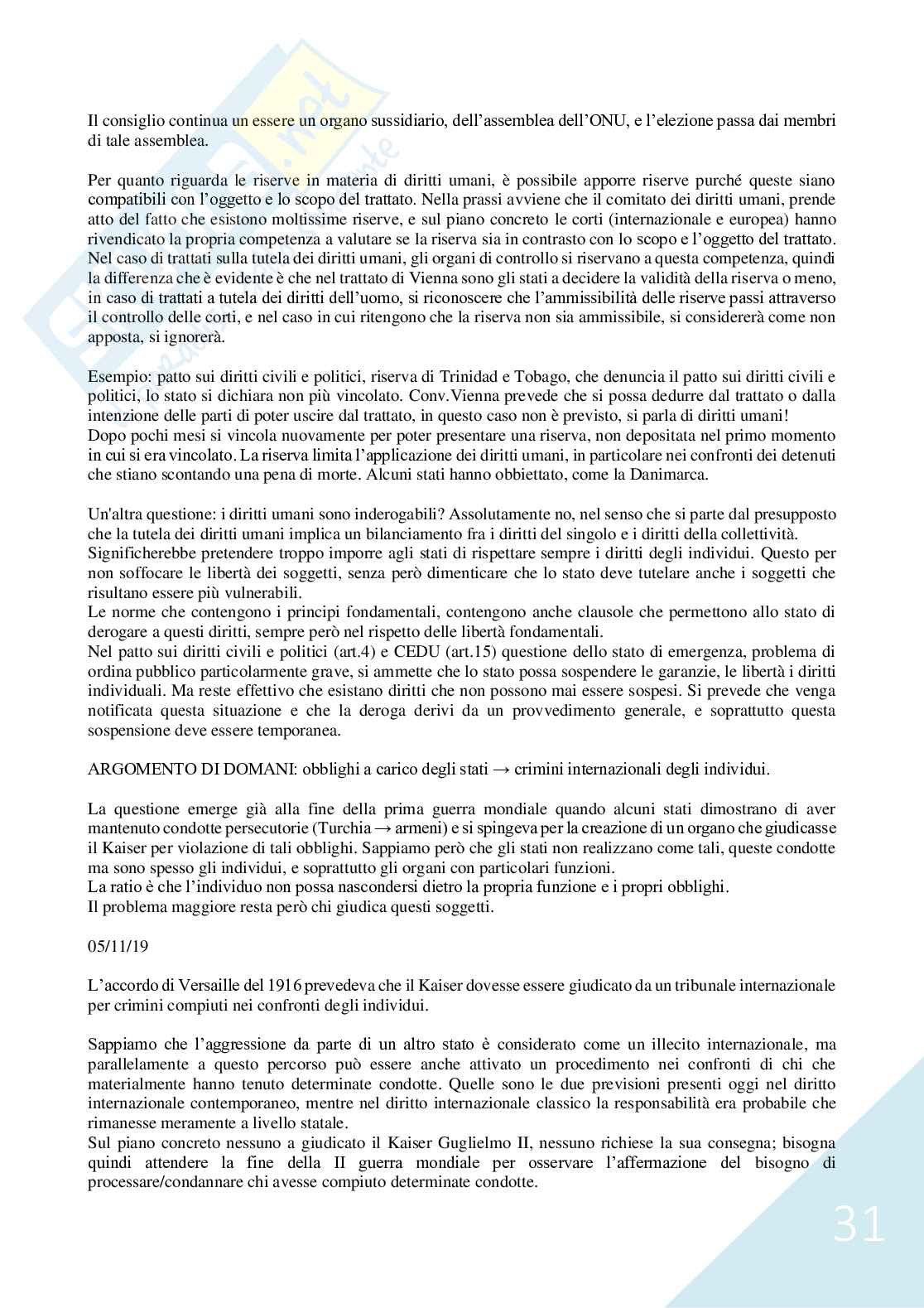 Diritto internazionale pubblico Pag. 31
