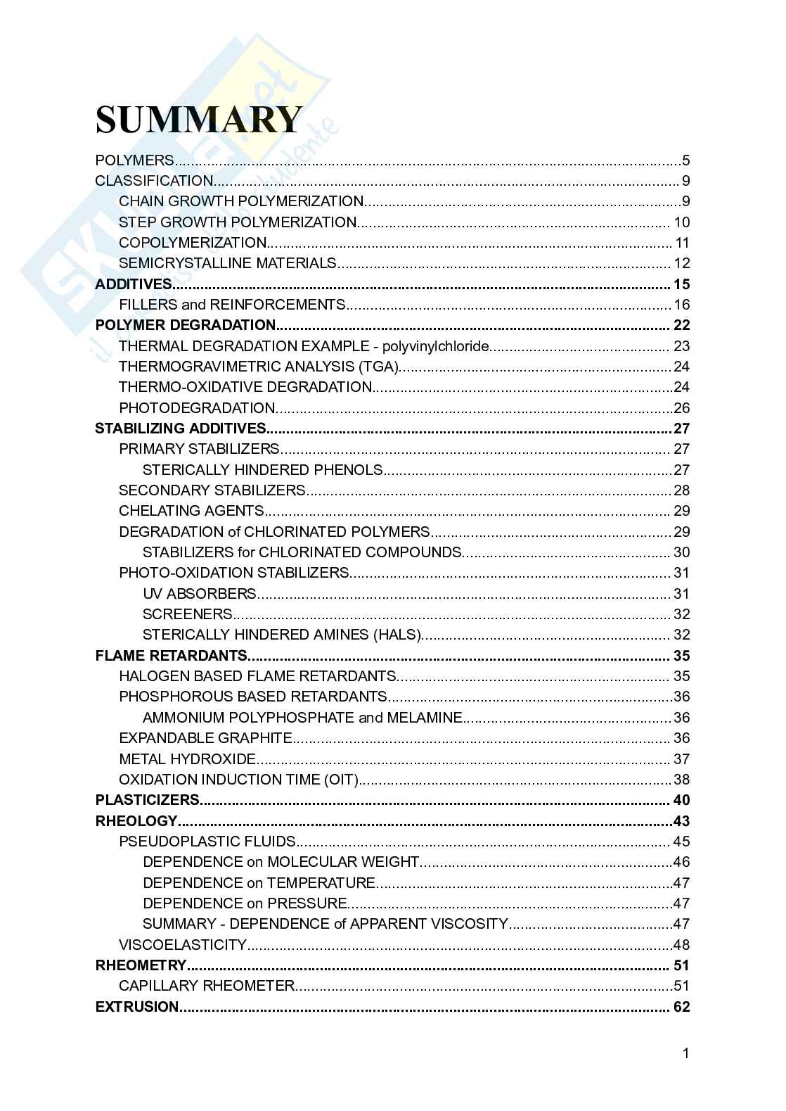 Polymer Processing and Recycling - Appunti dettagliati Pag. 2
