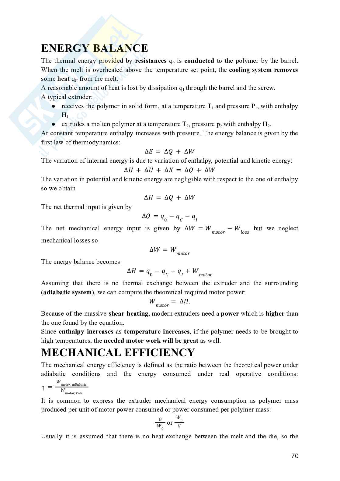 Polymer Processing and Recycling - Appunti dettagliati Pag. 71