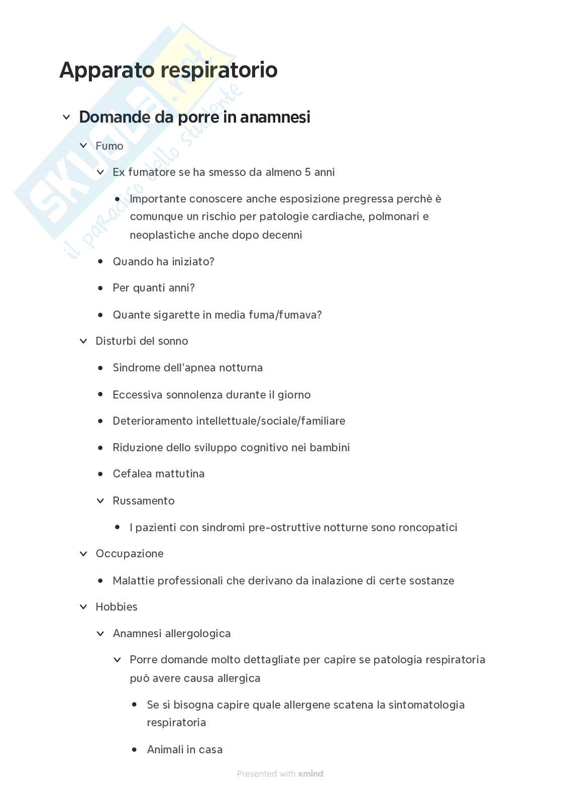 Semeiotica dell'apparato respiratorio Pag. 1