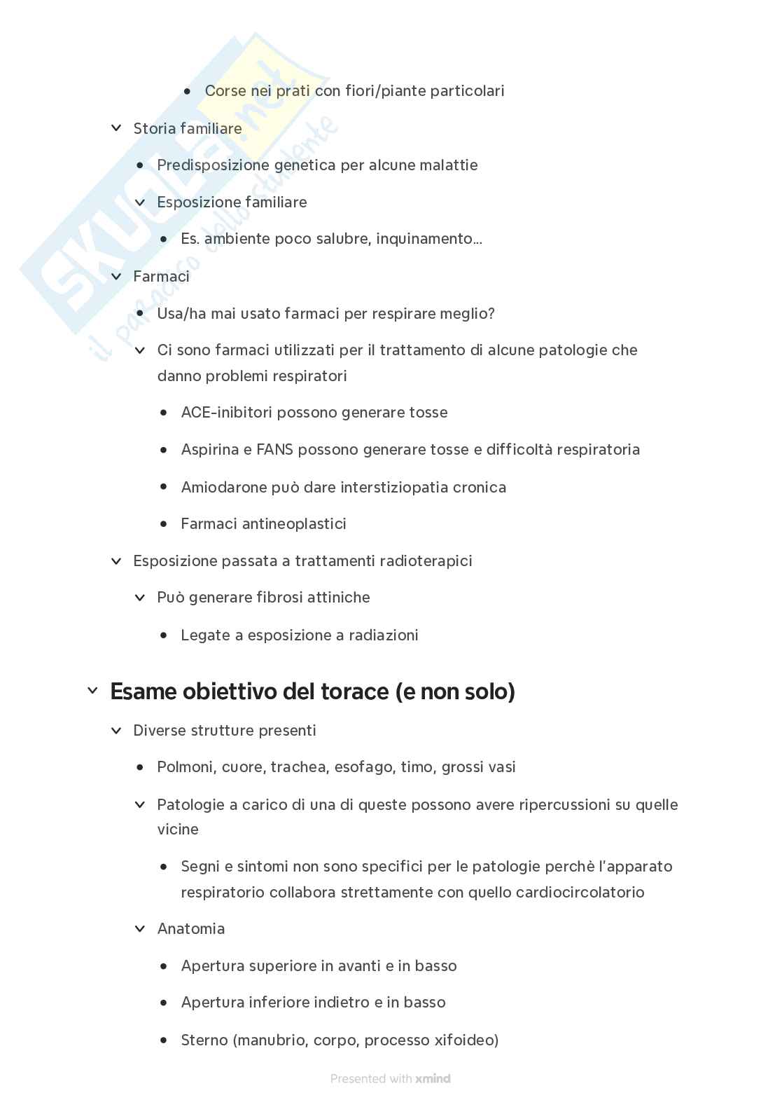 Semeiotica dell'apparato respiratorio Pag. 2