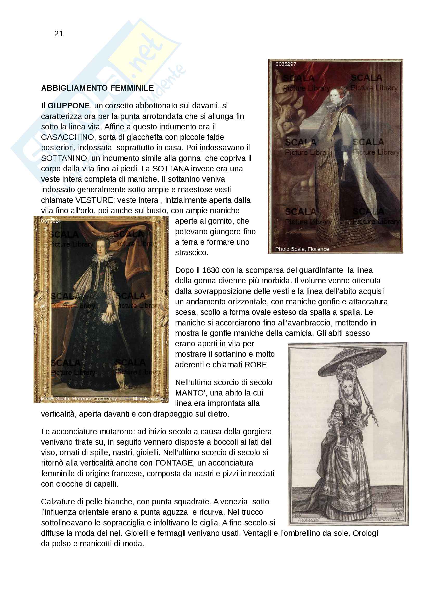 Riassunto esame storia del costume e della moda, prof.ssa Muzzarelli, libro Storia della moda e del costume, Maugeri Pag. 21