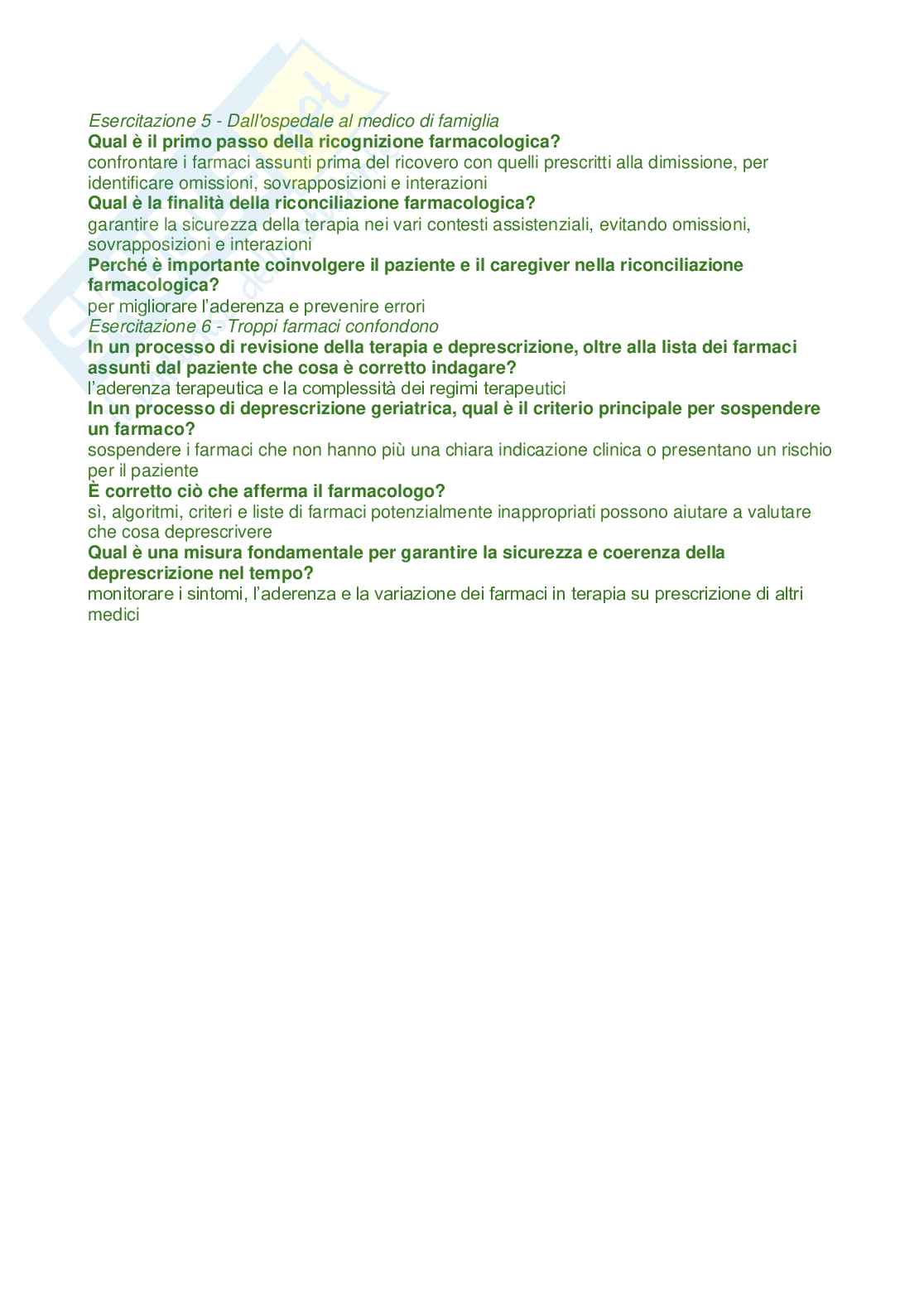 Corso Ecm revisione della terapia e alla riduzione dei farmaci nell'anziano Pag. 11