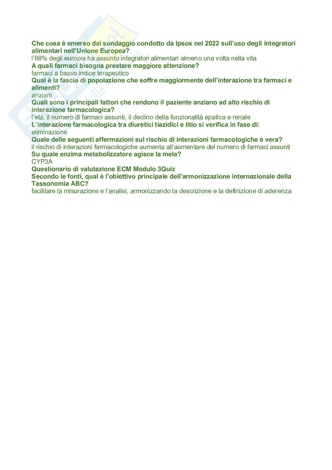 Corso Ecm revisione della terapia e alla riduzione dei farmaci nell'anziano Pag. 6