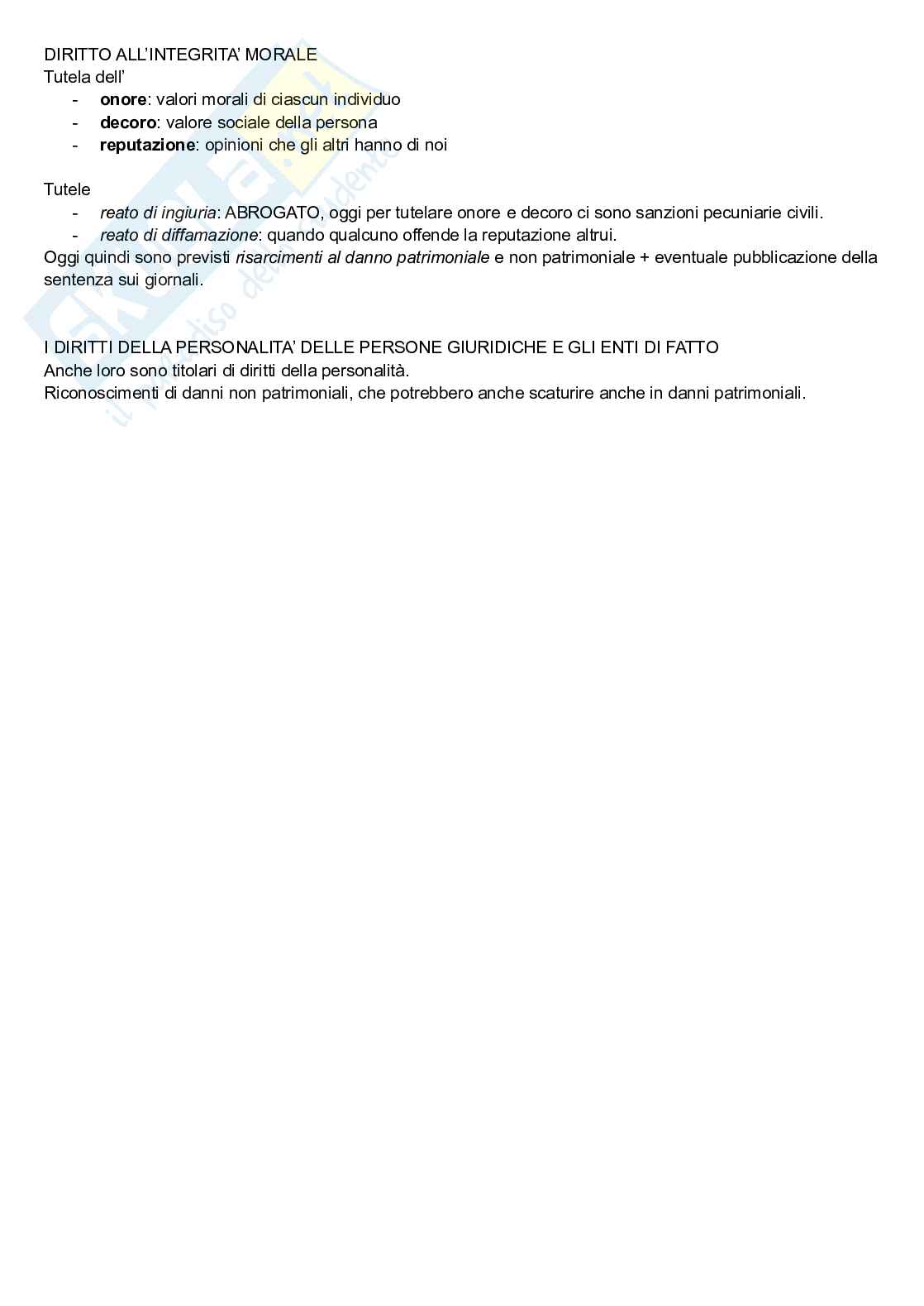 Riassunto esame Diritto privato, Prof. Sicchiero Gianluca, libro consigliato Primo modulo - Diritto privato, a cura di E. Gabrielli, Giappichelli Pag. 21